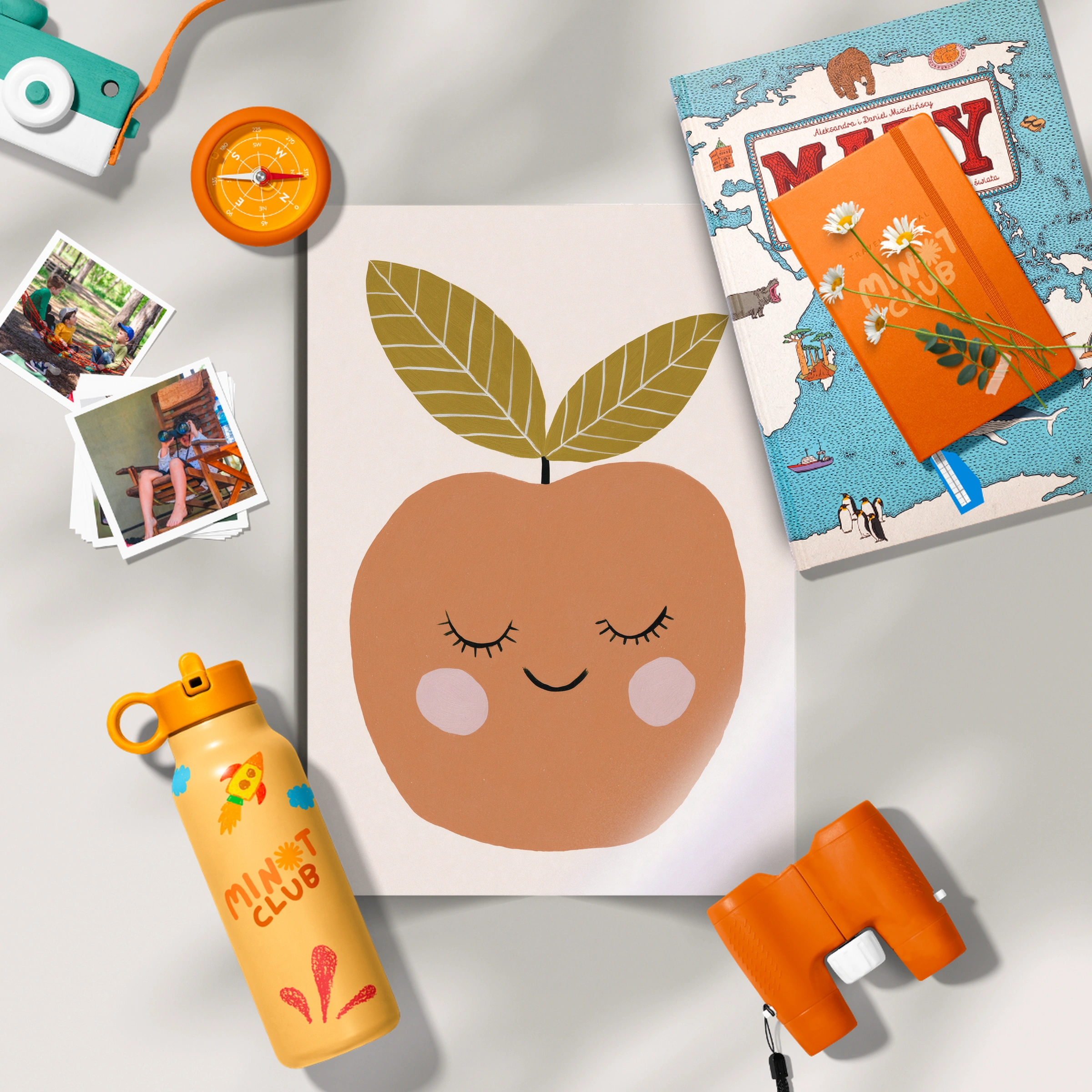 Sleepy Apple Nursery Print