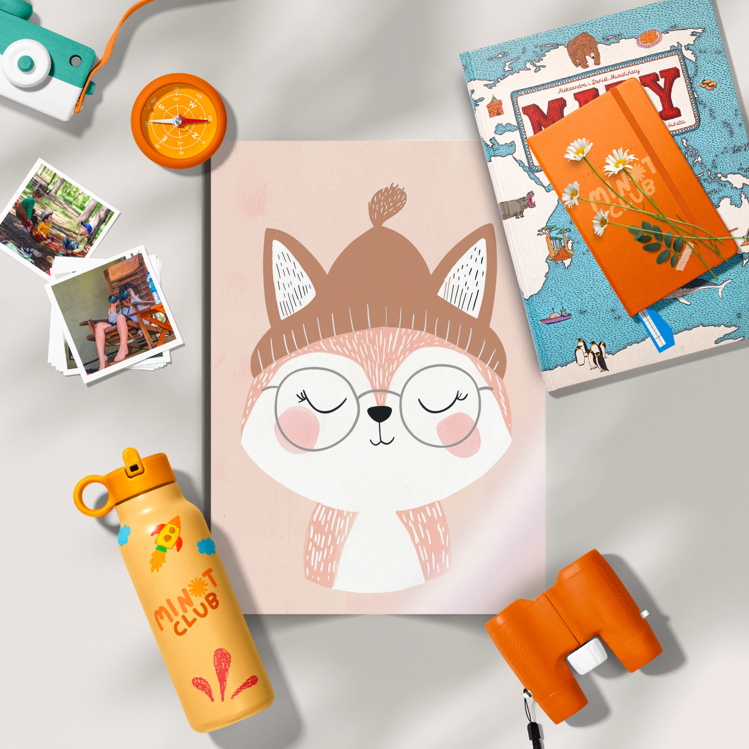 Sleepy Fox Nursery Print
