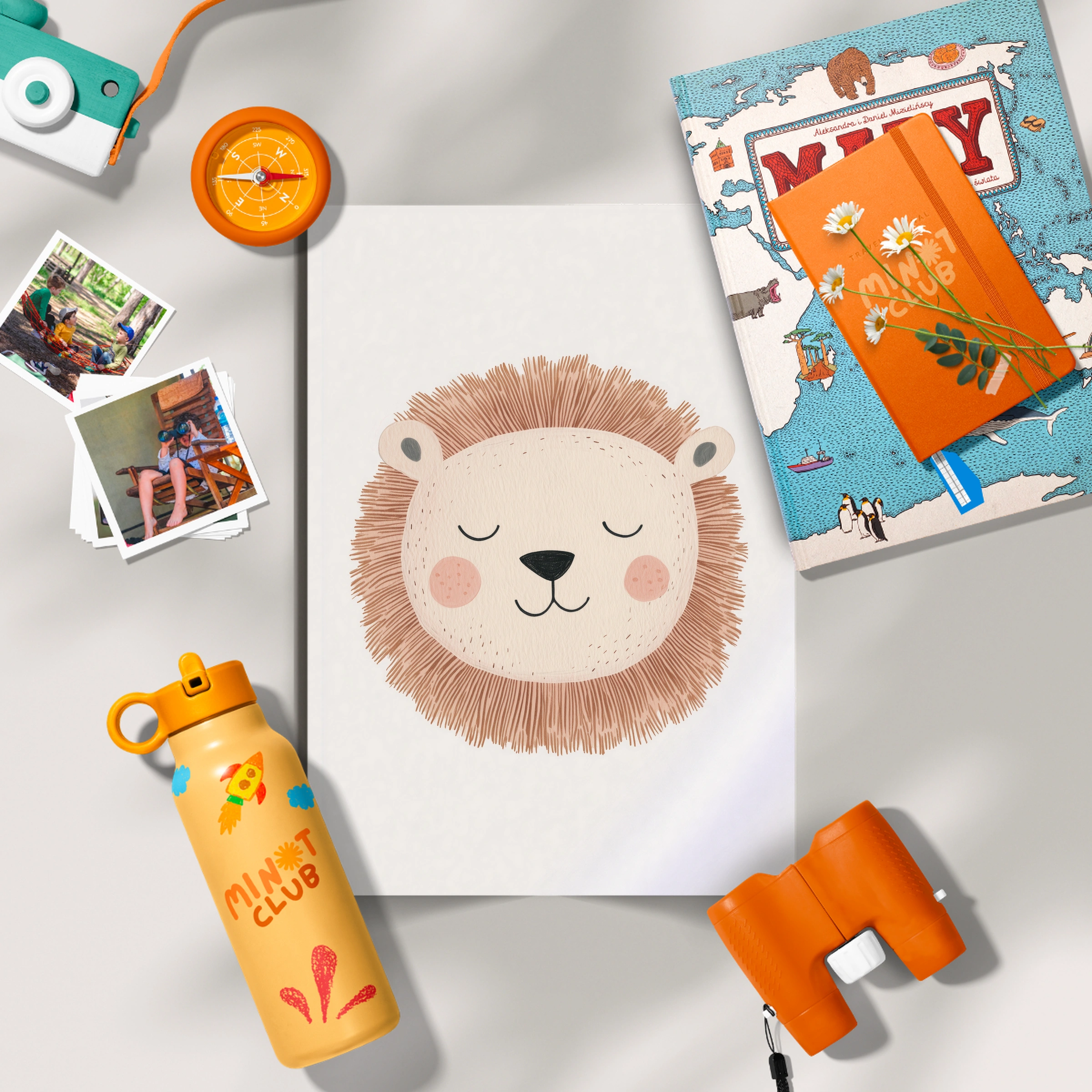 Sleepy Lion Nursery Print
