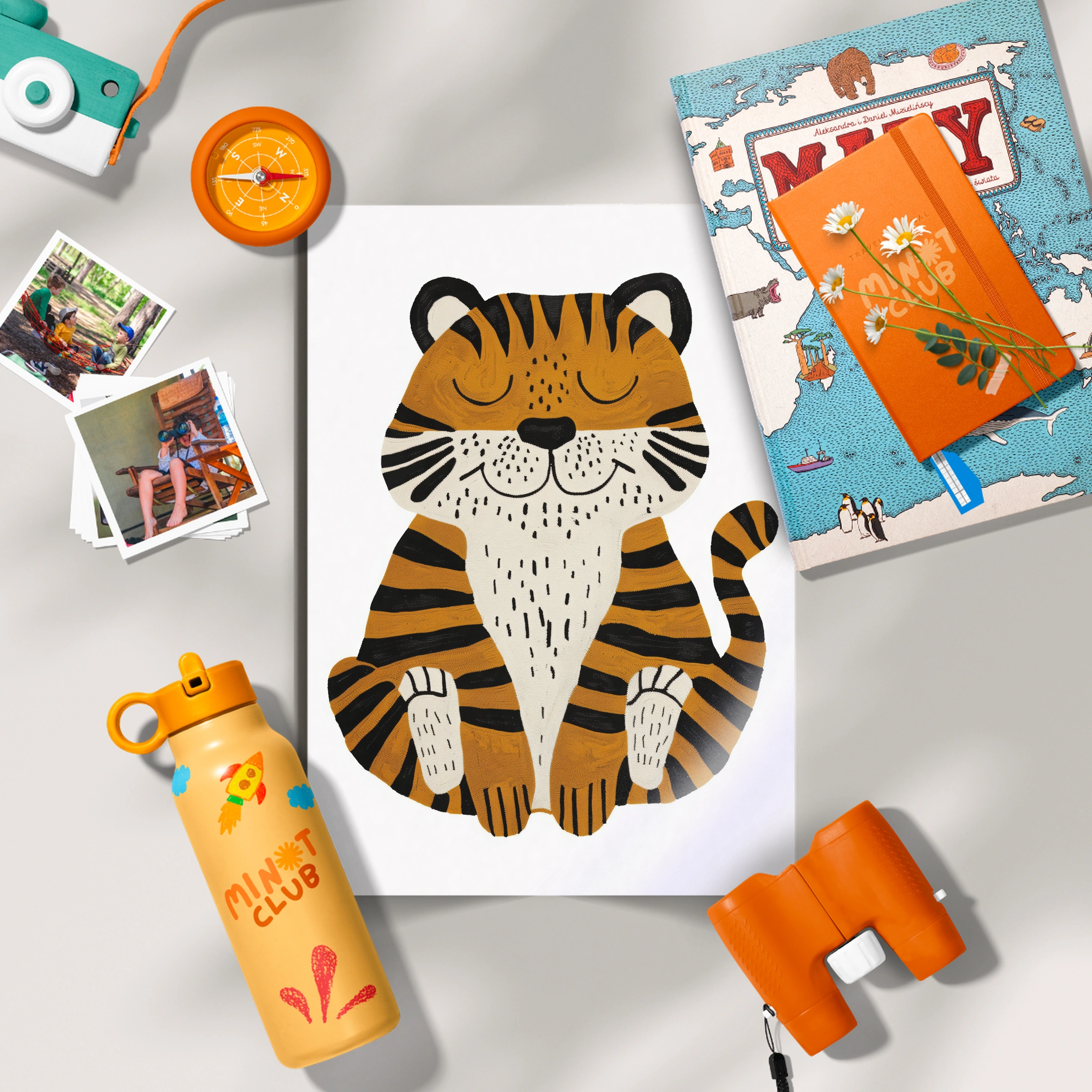 Sleepy Tiger Nursery Print