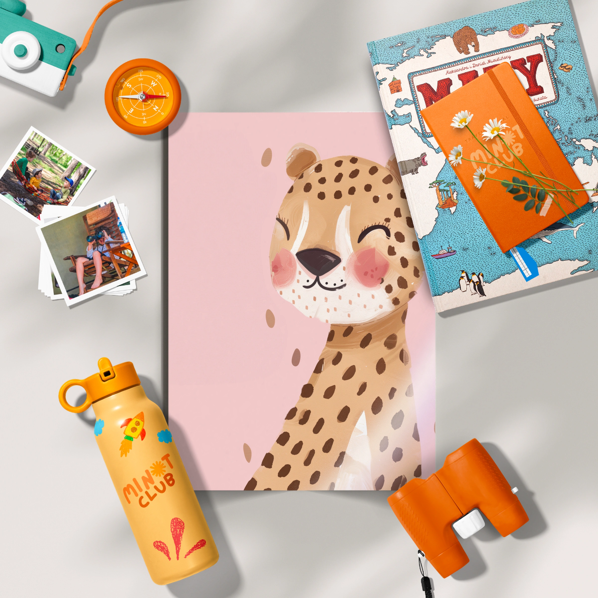 Smiling Cheetah Cub Nursery Print