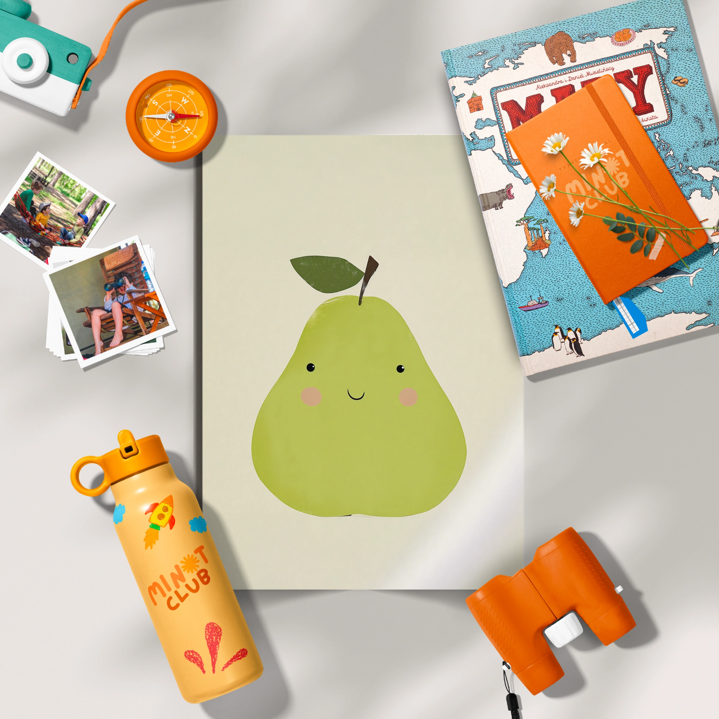 Smiling Pear Nursery Print