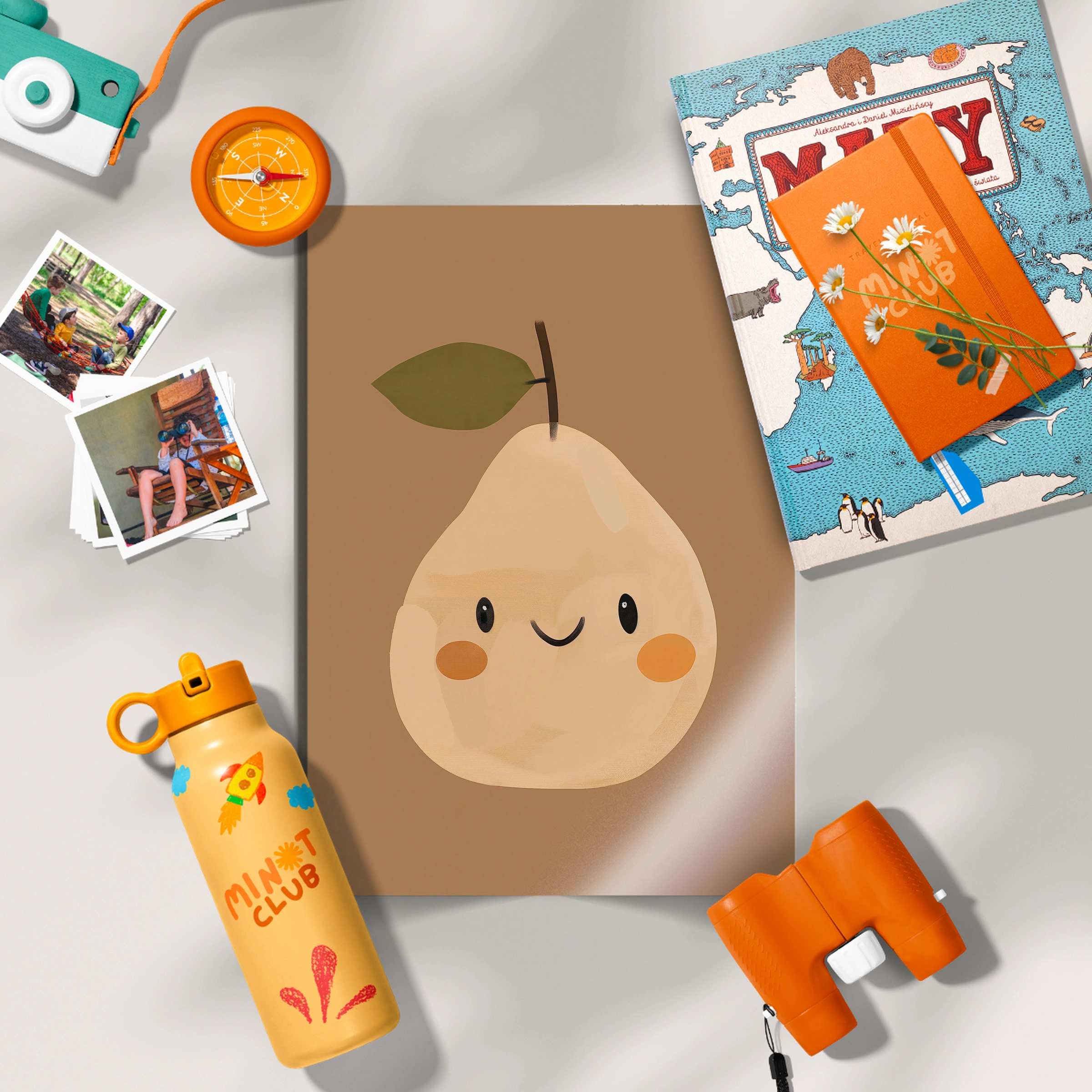 Smiling Pear Two Nursery Print