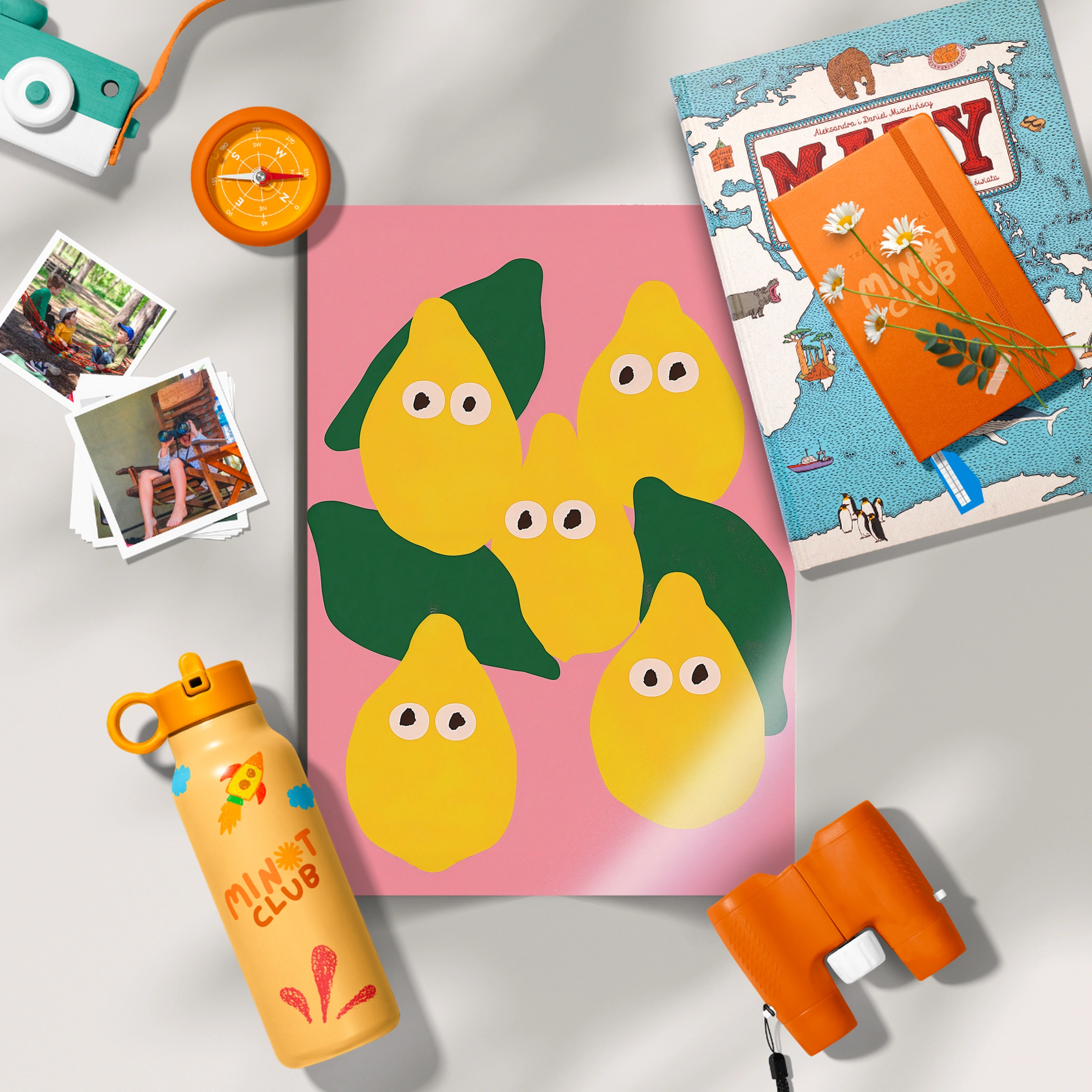 Smiling Pears Nursery Print