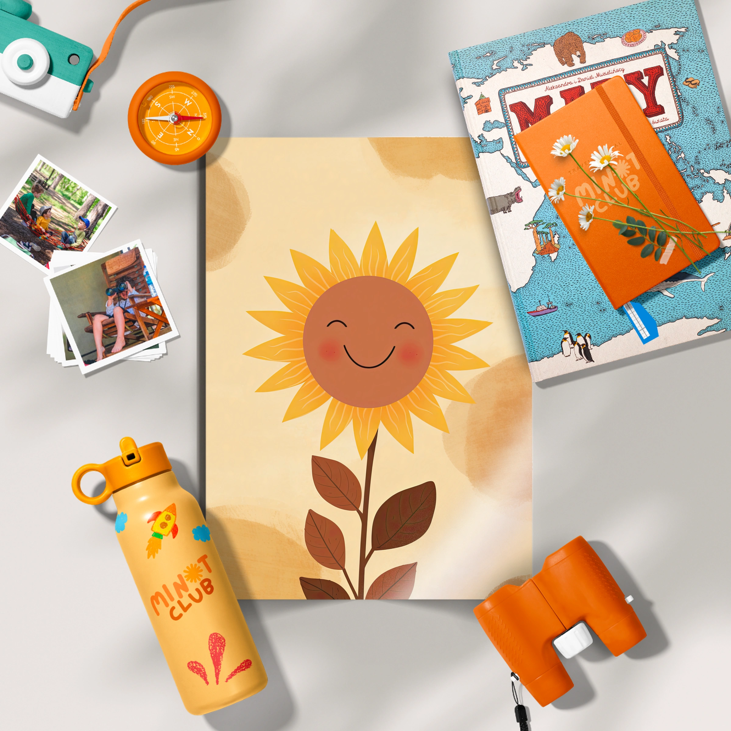 Smiling Sunflower Nursery Print