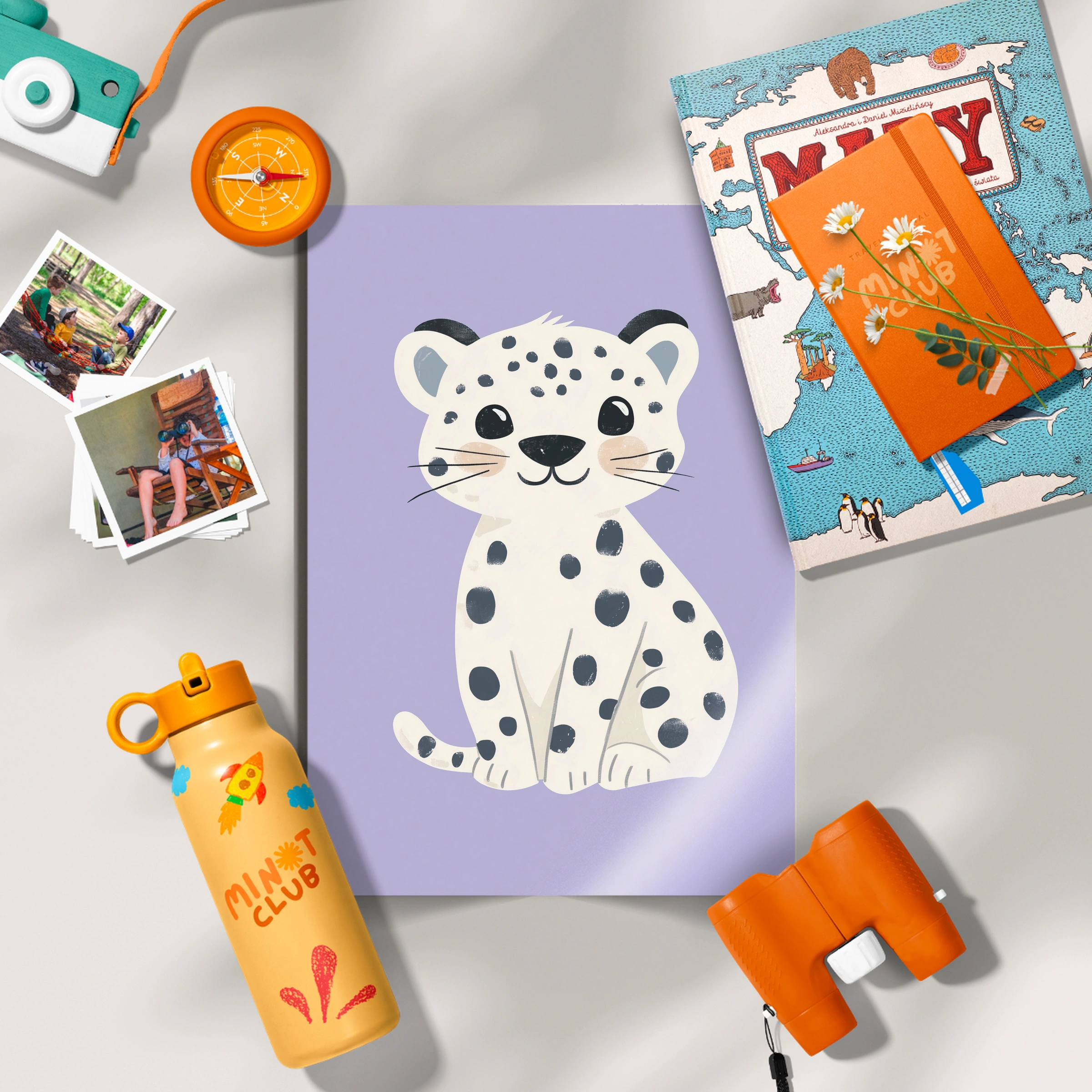 Snow Leopard Cub Nursery Print