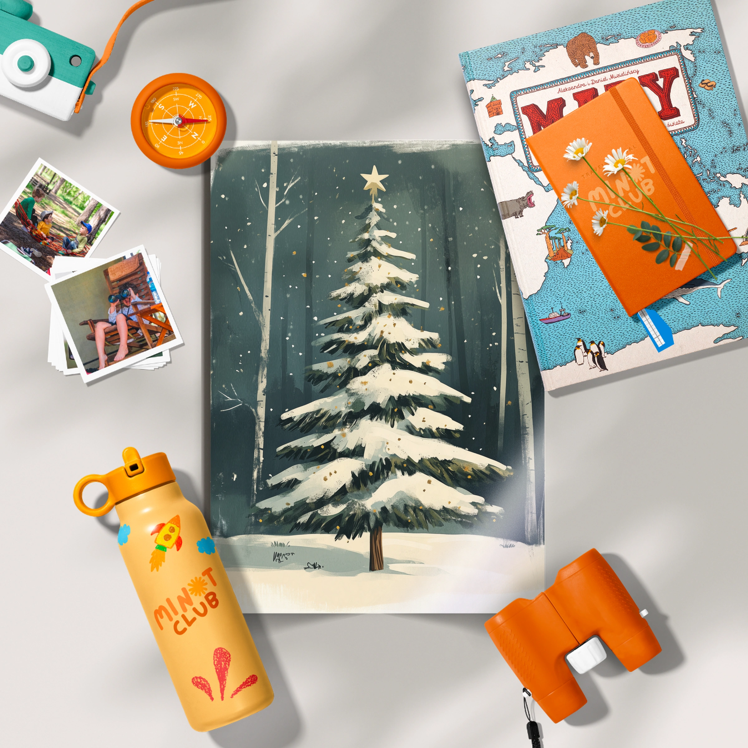 Snowy Forest Tree Christmas Print