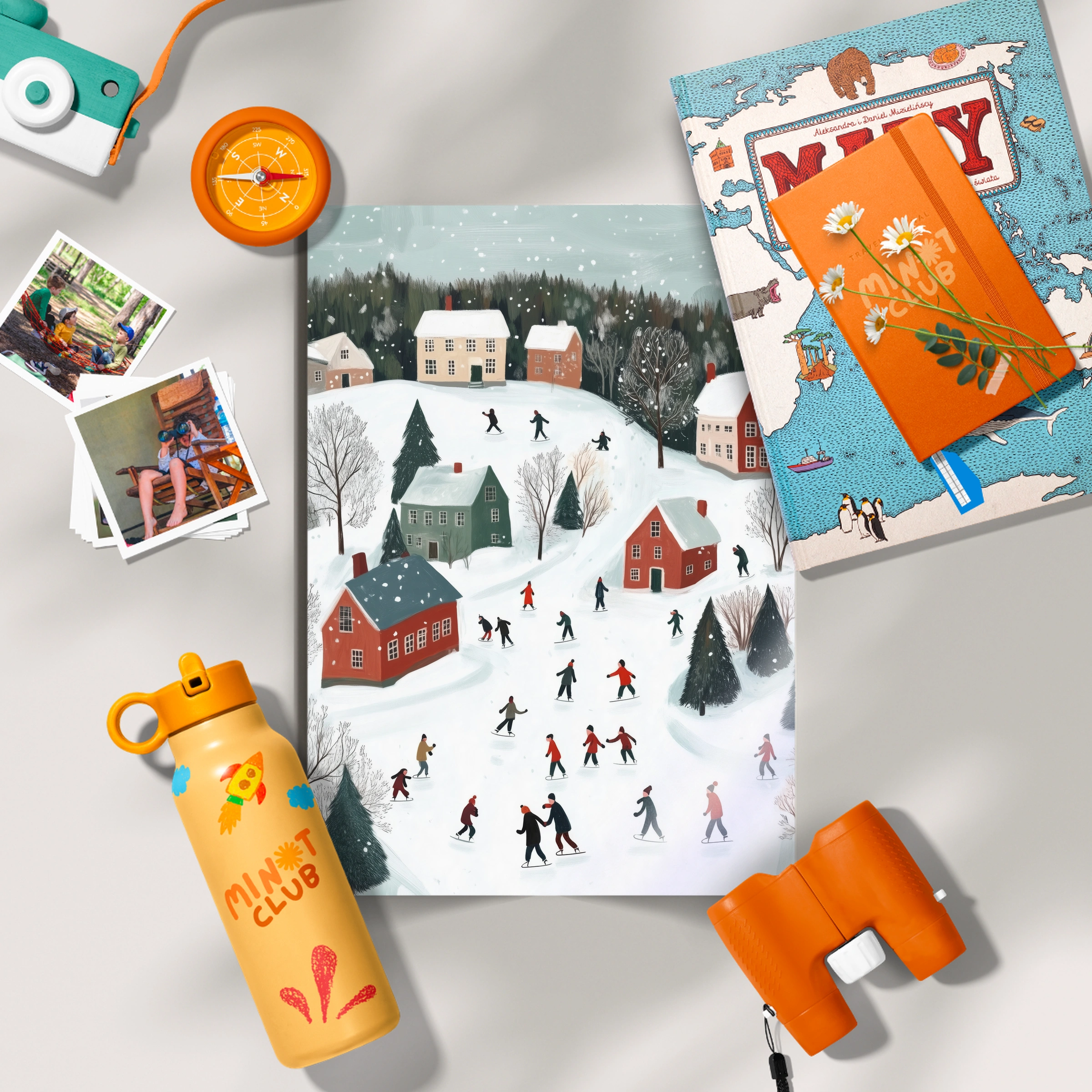 Snowy Village Christmas Print