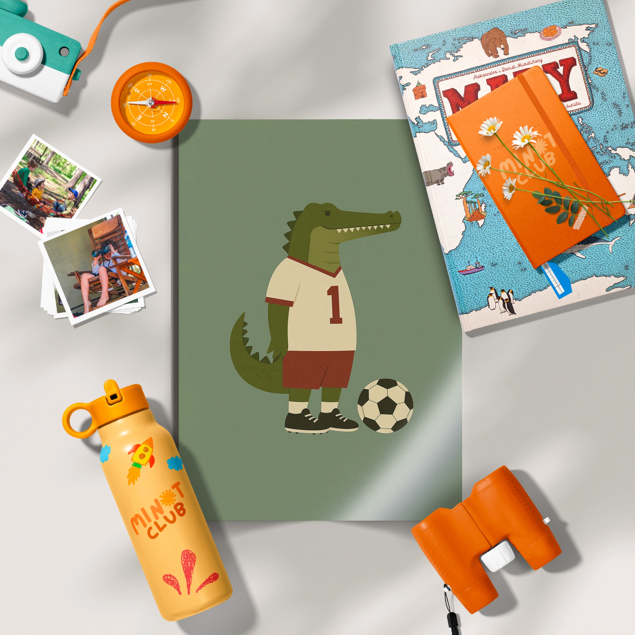 Soccer Crocodile Nursery Print