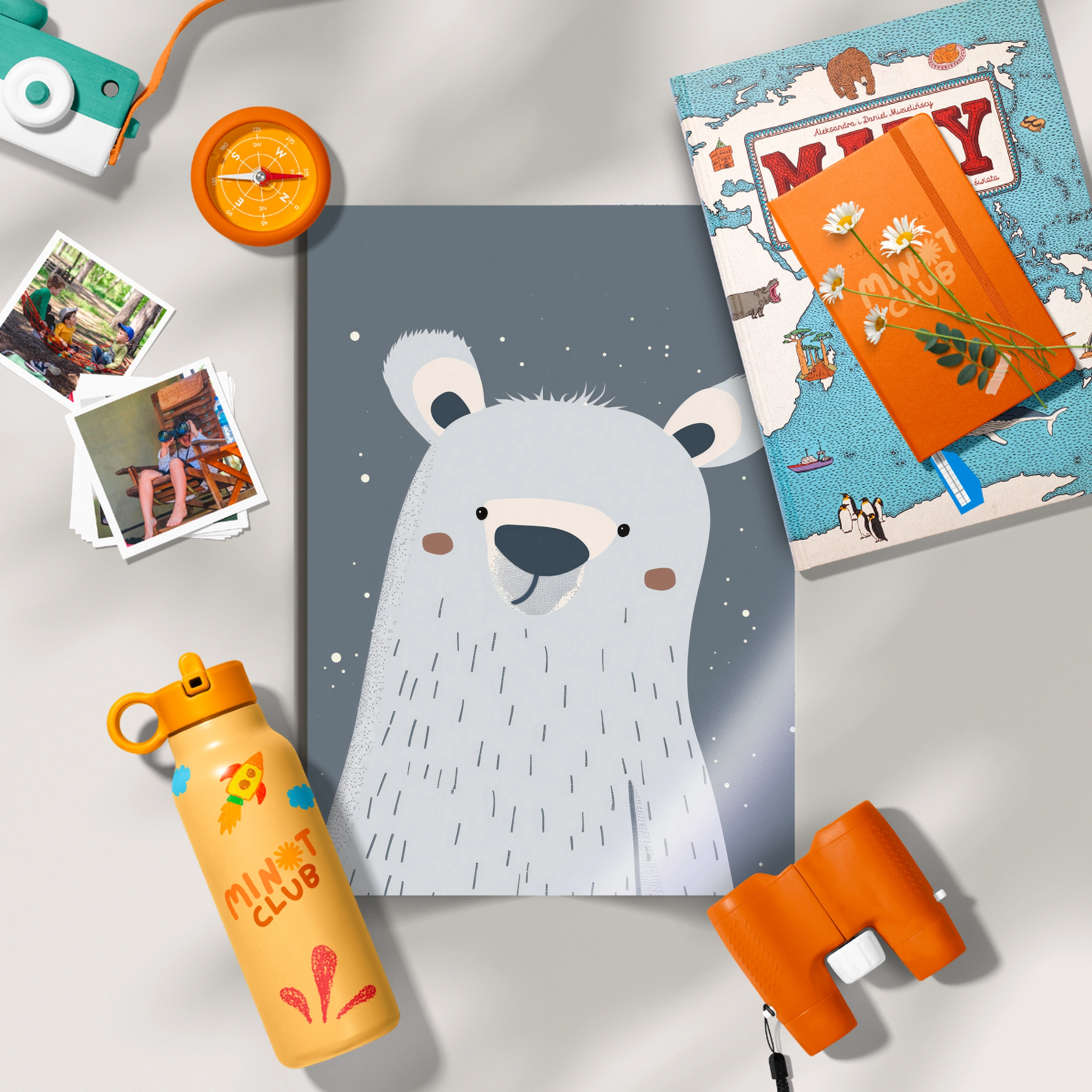 Soft Polar Bear Nursery Print