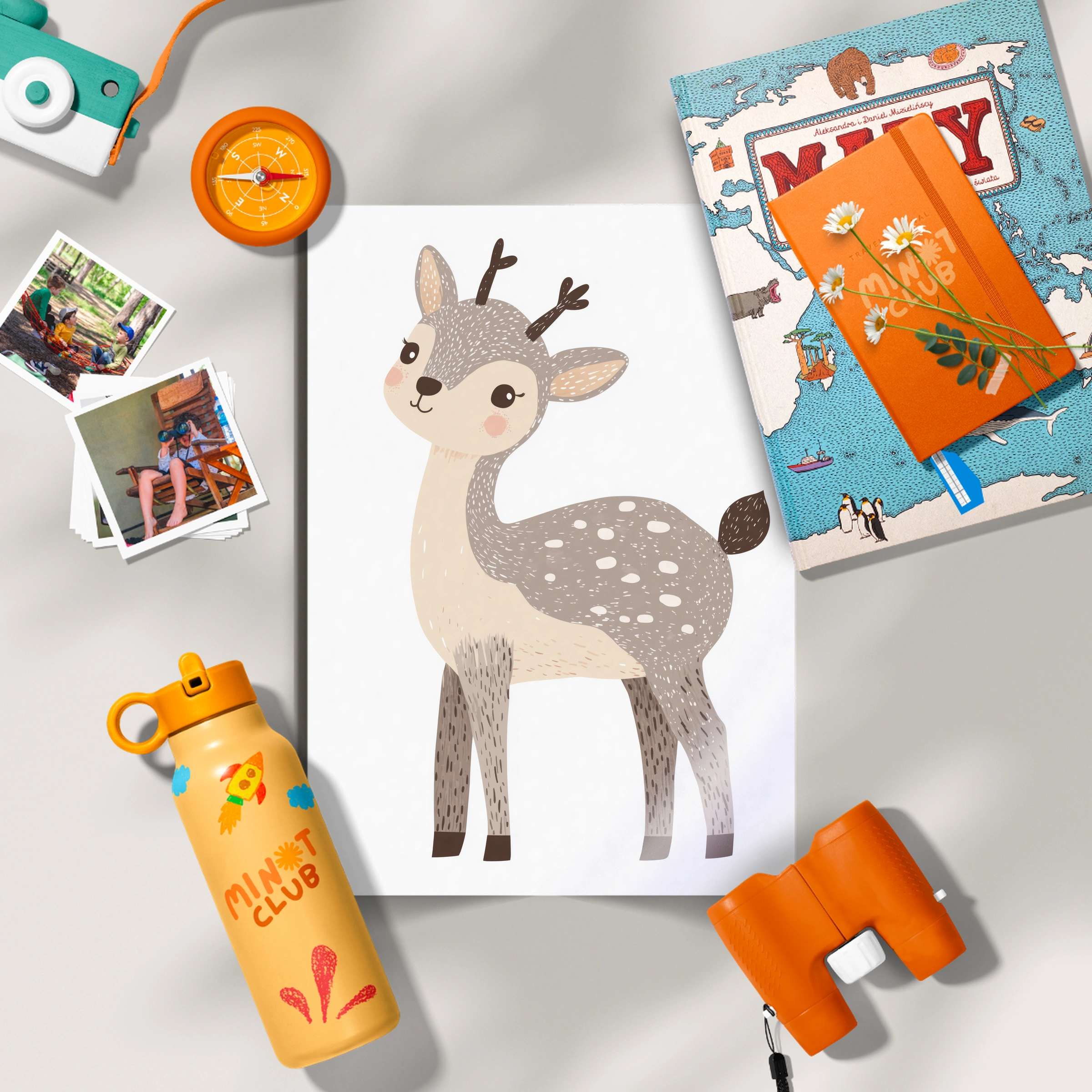 Spotted Fawn Christmas Print