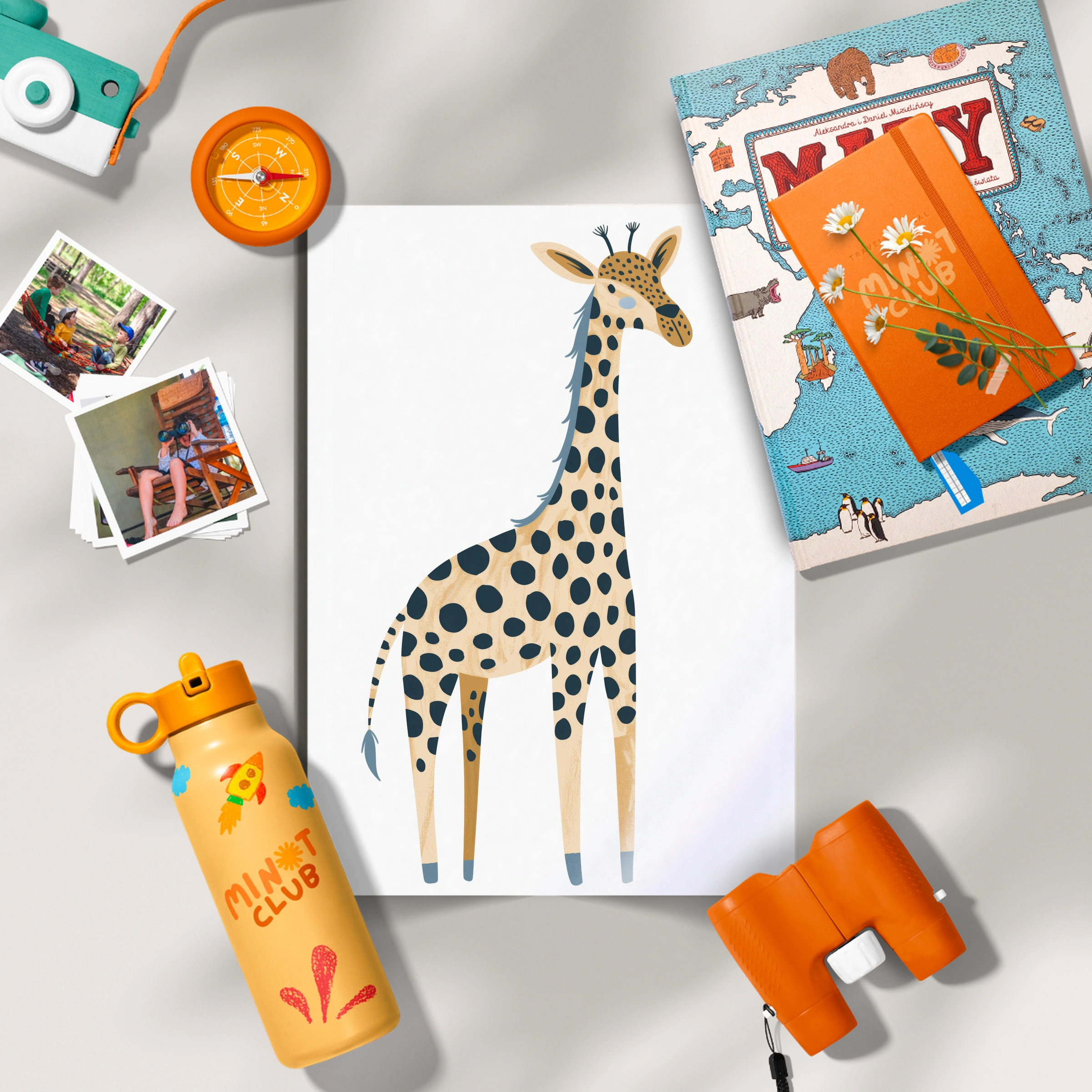 Spotted Giraffe Nursery Print