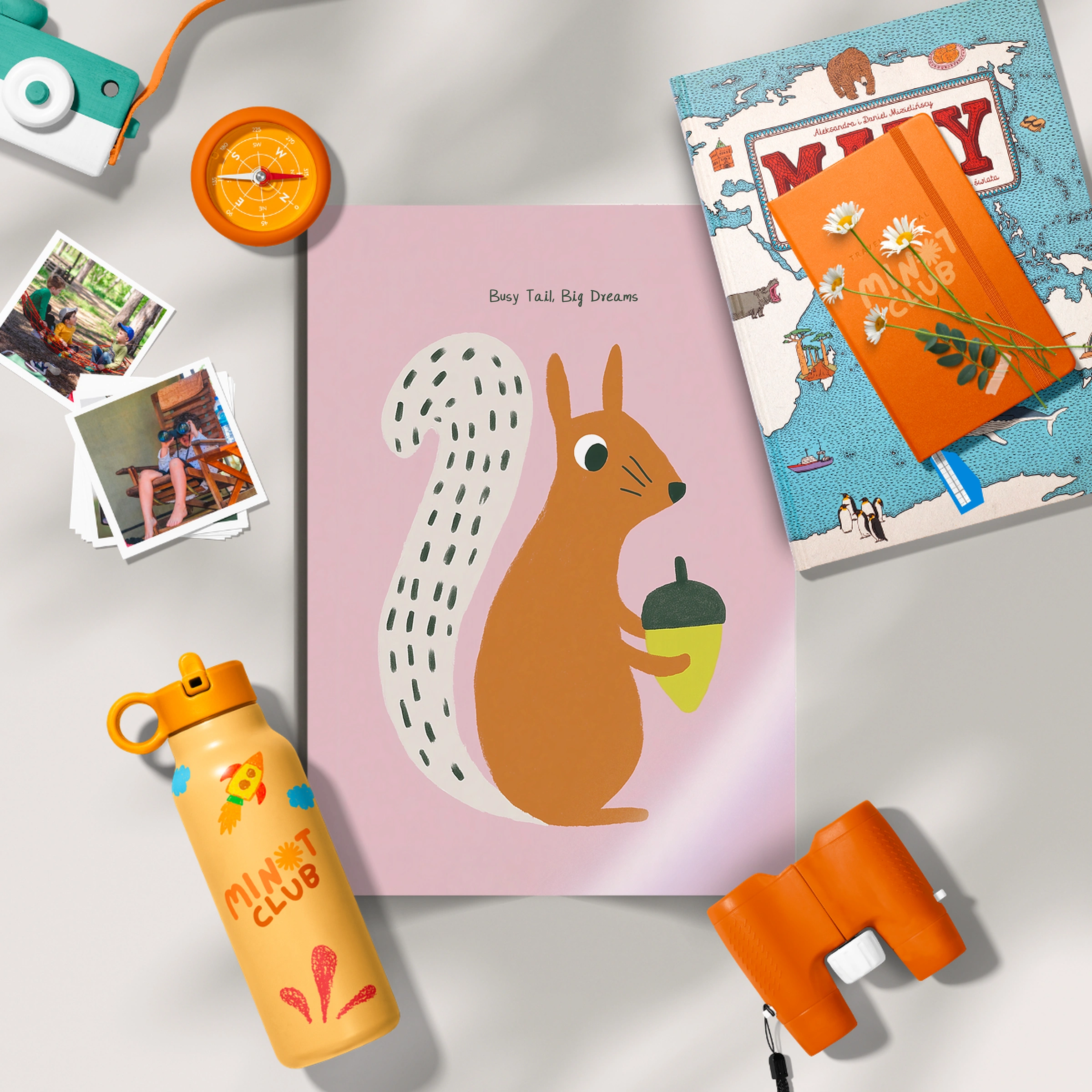 Squirrel with an Acorn Nursery Print
