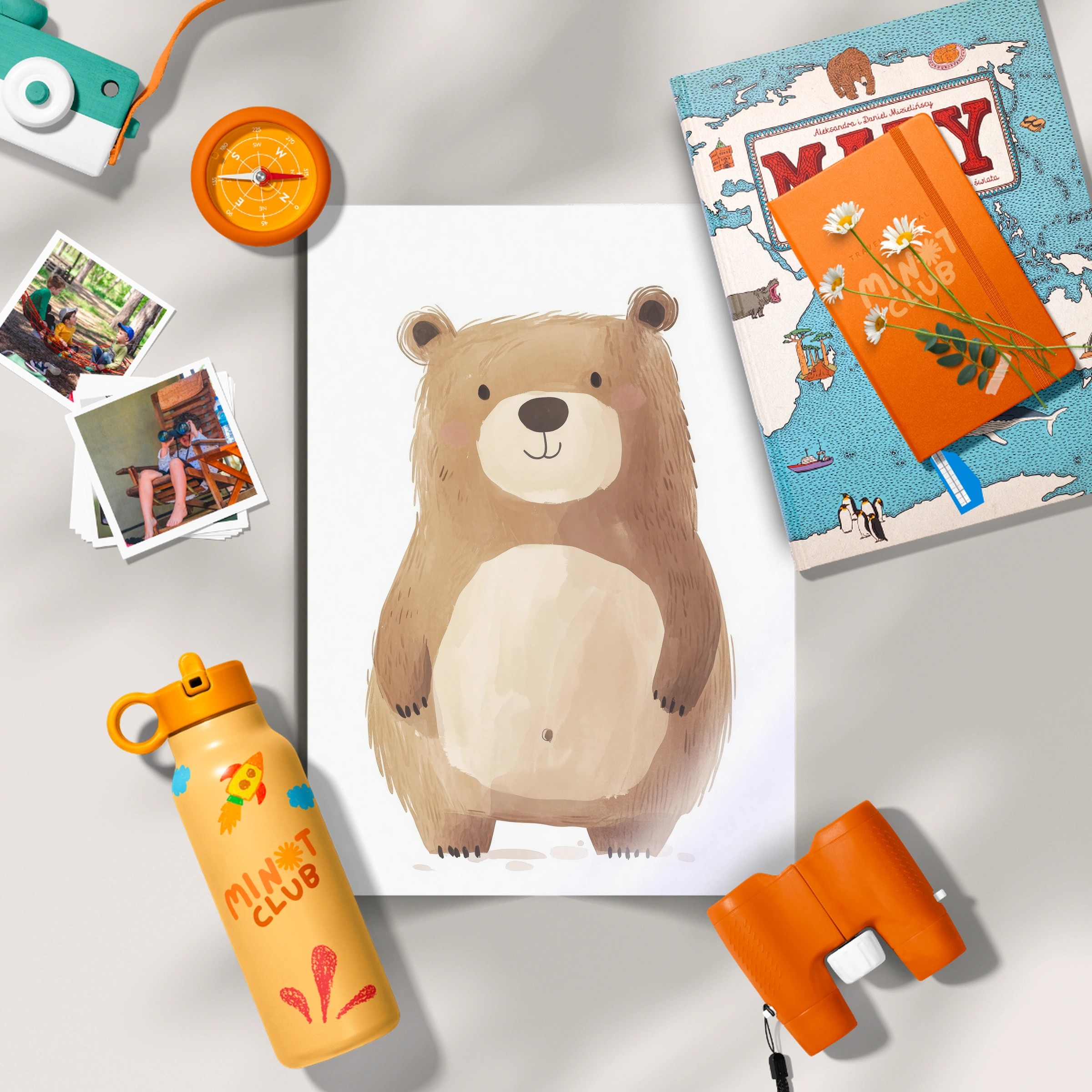 Standing Bear Nursery Print