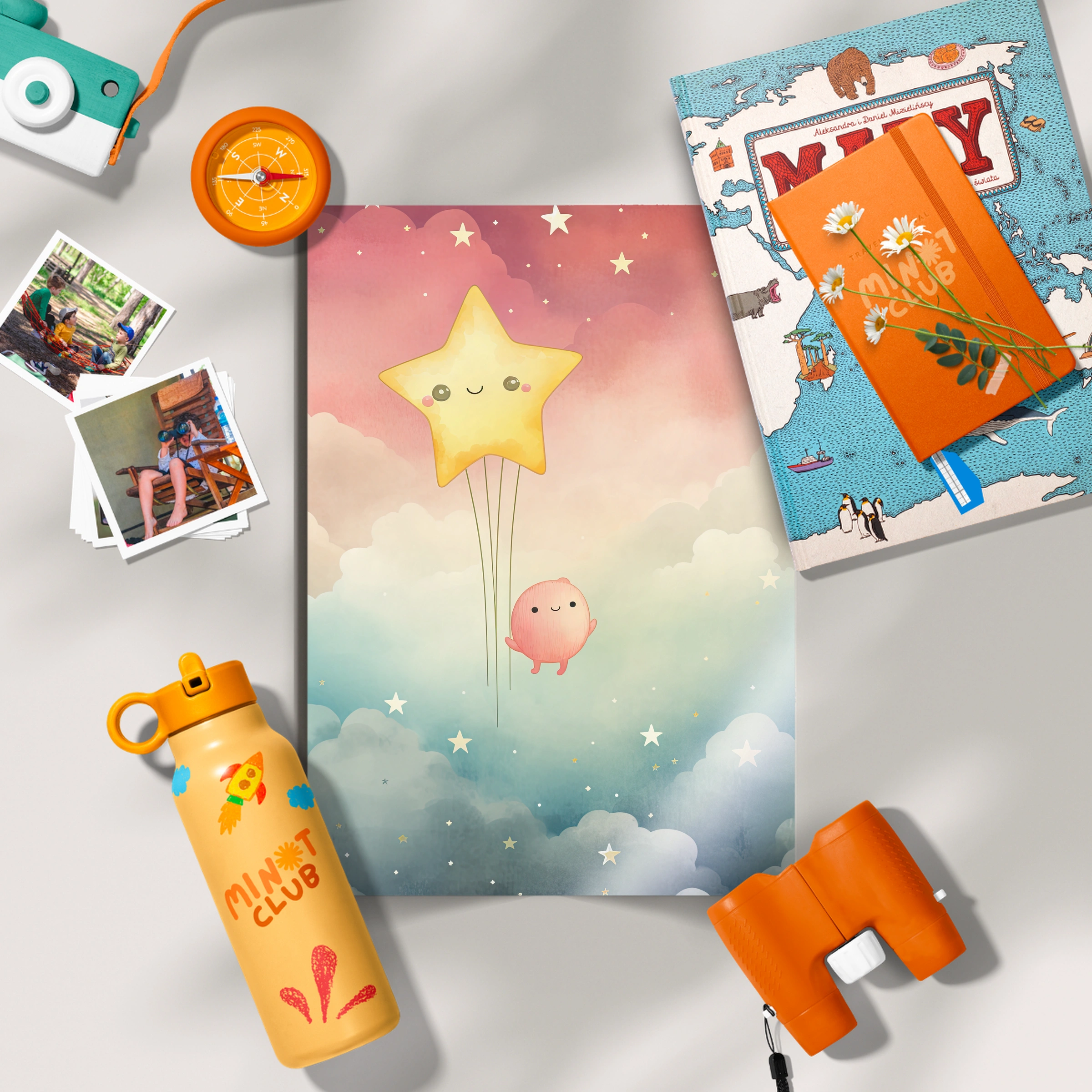 Star Balloon Nursery Print