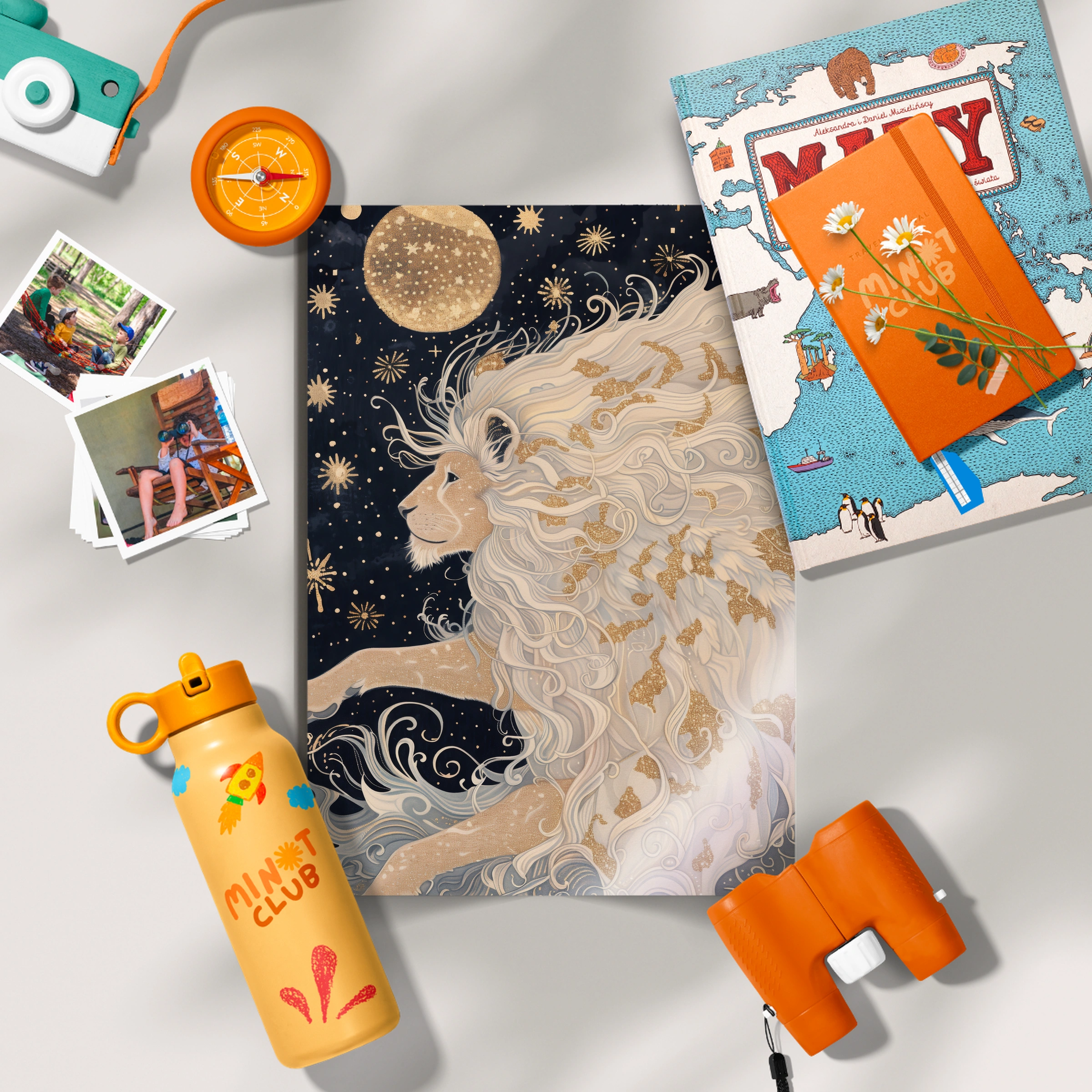Starry Mane Lion Nursery Print
