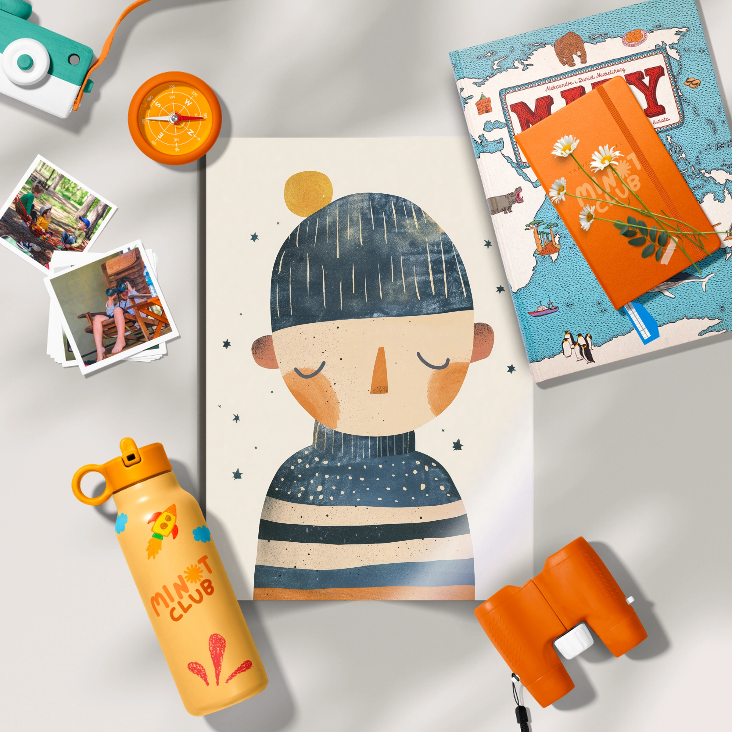 Striped Jumper Boy Nursery Print