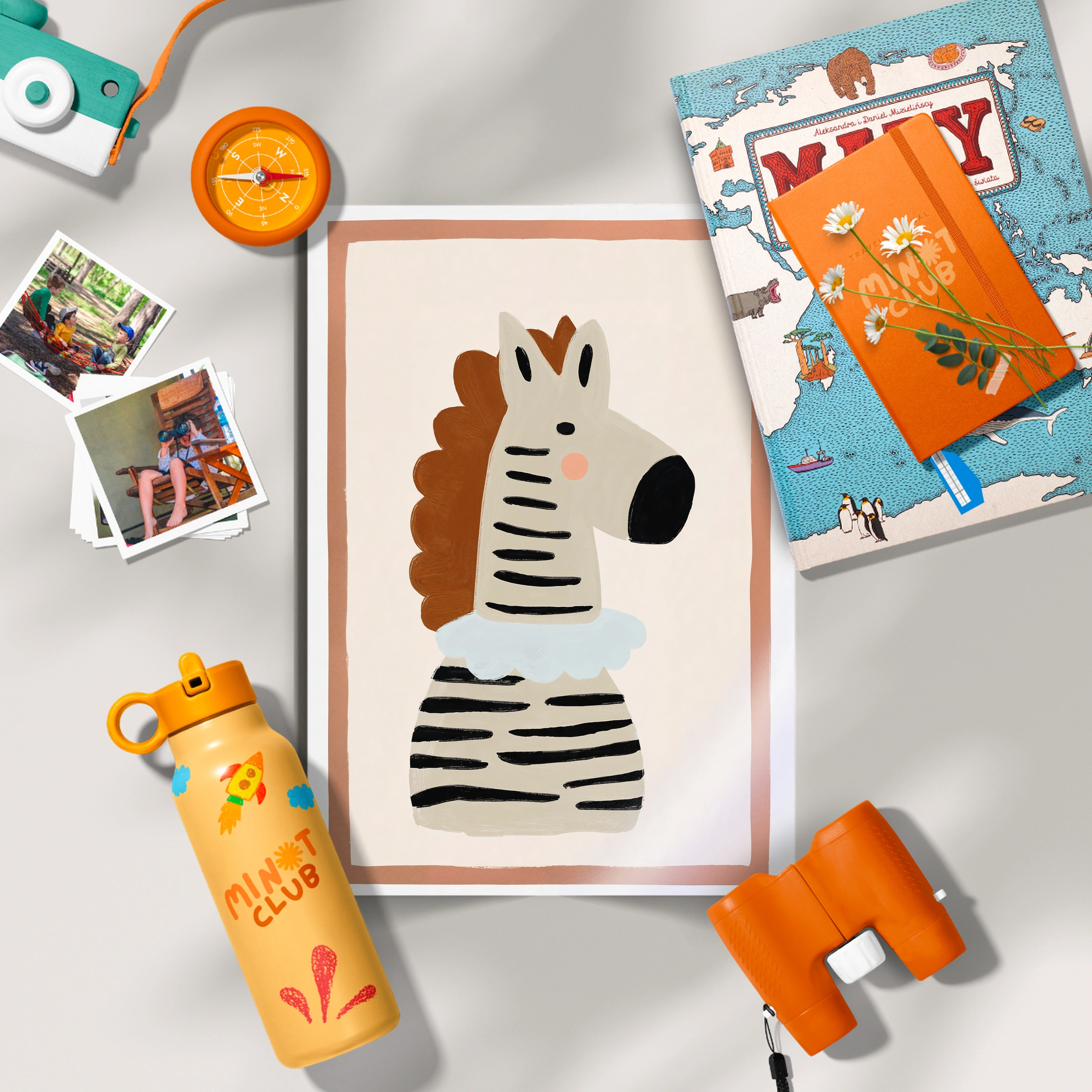 Striped Zebra Nursery Print