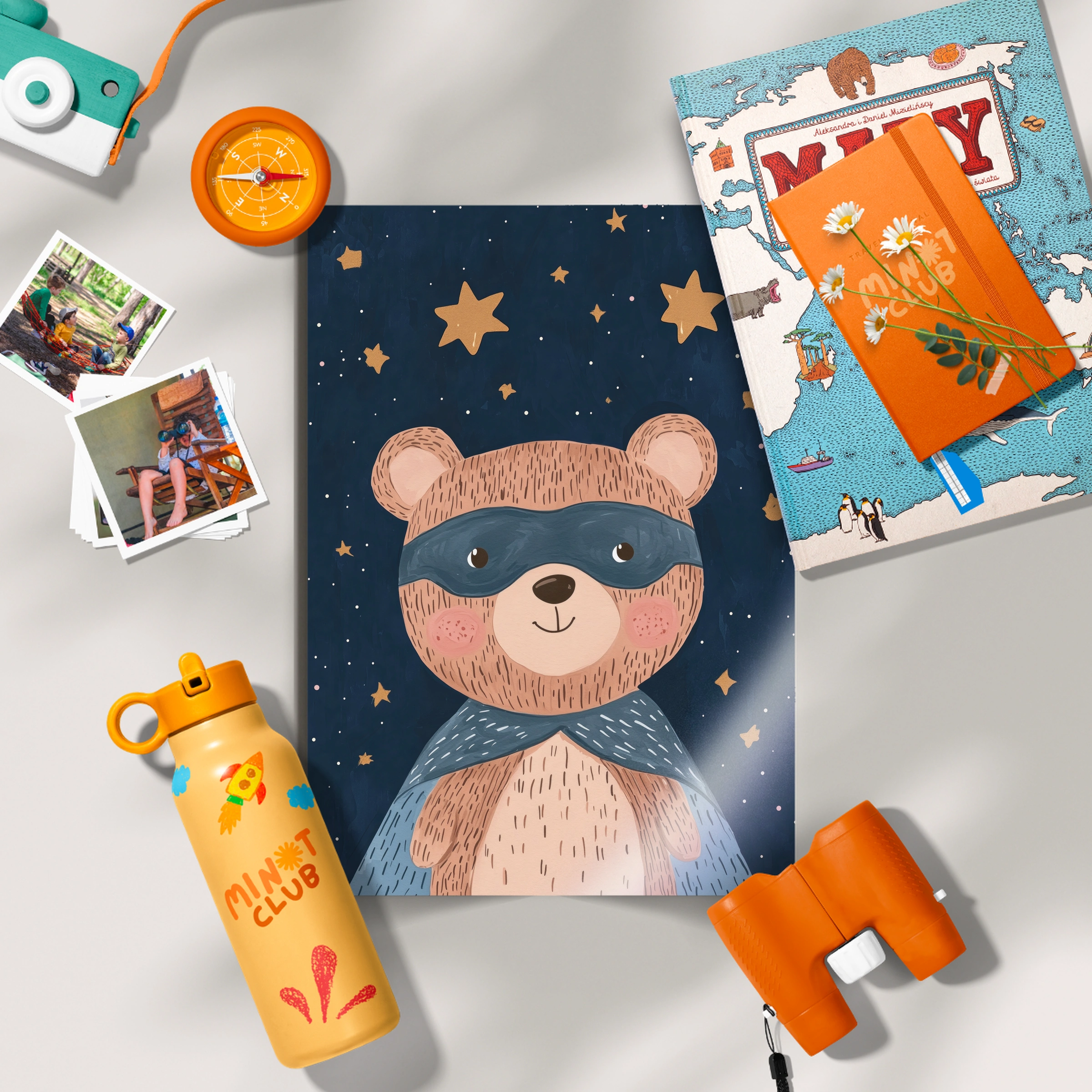 Superhero Bear Nursery Print