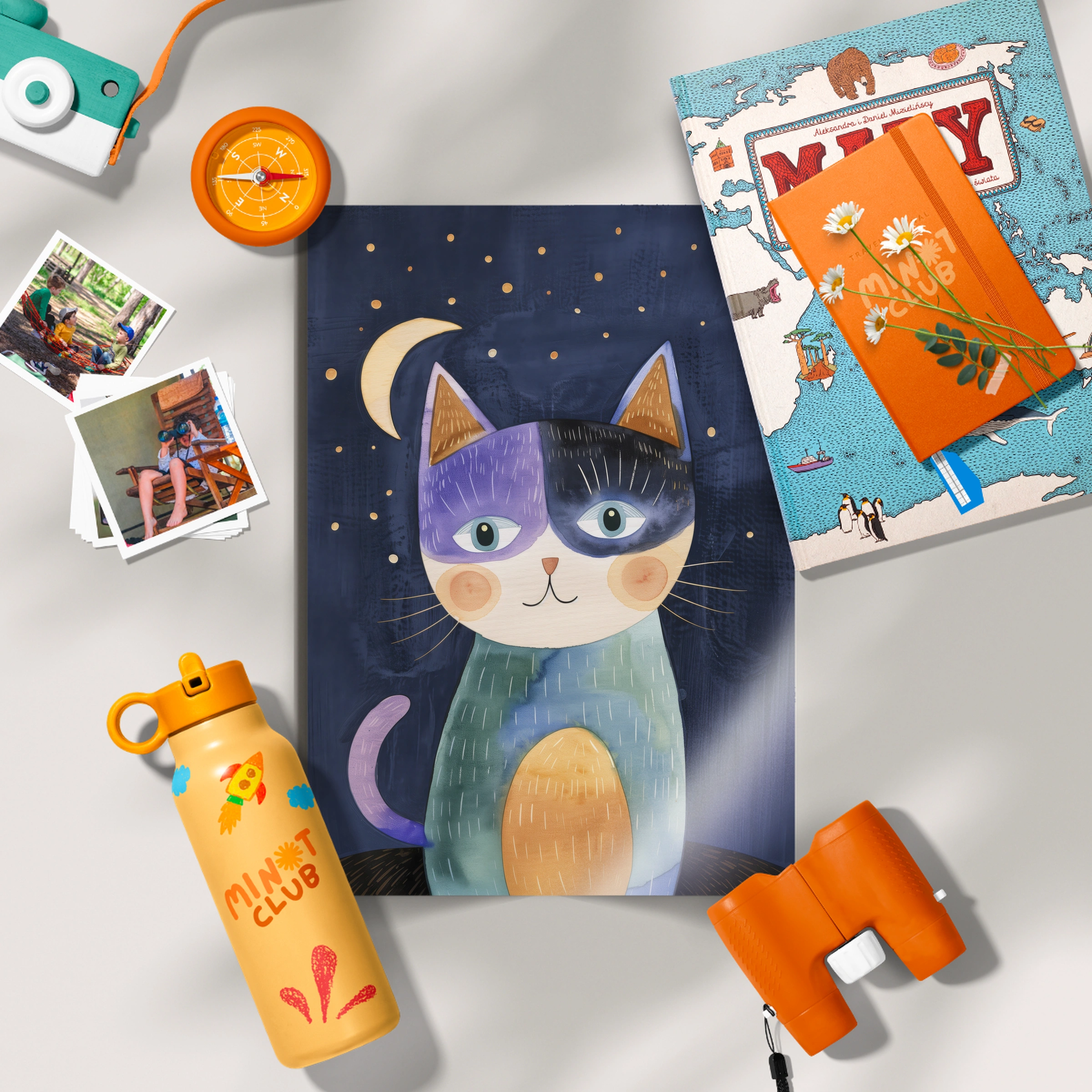Superhero Cat Nursery Print