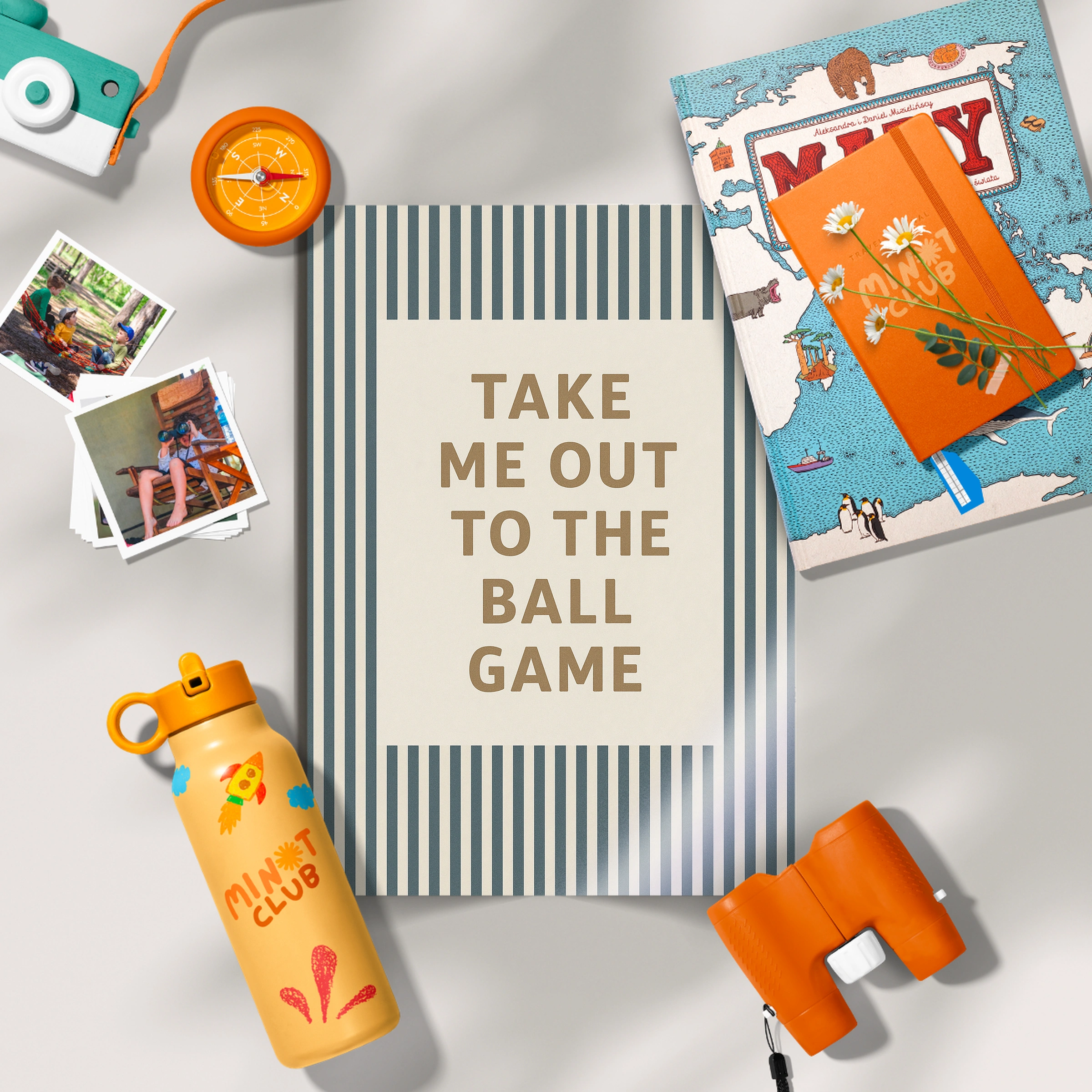 Take Me Out to the Ball Game Nursery Print - flat lay nursery decor print