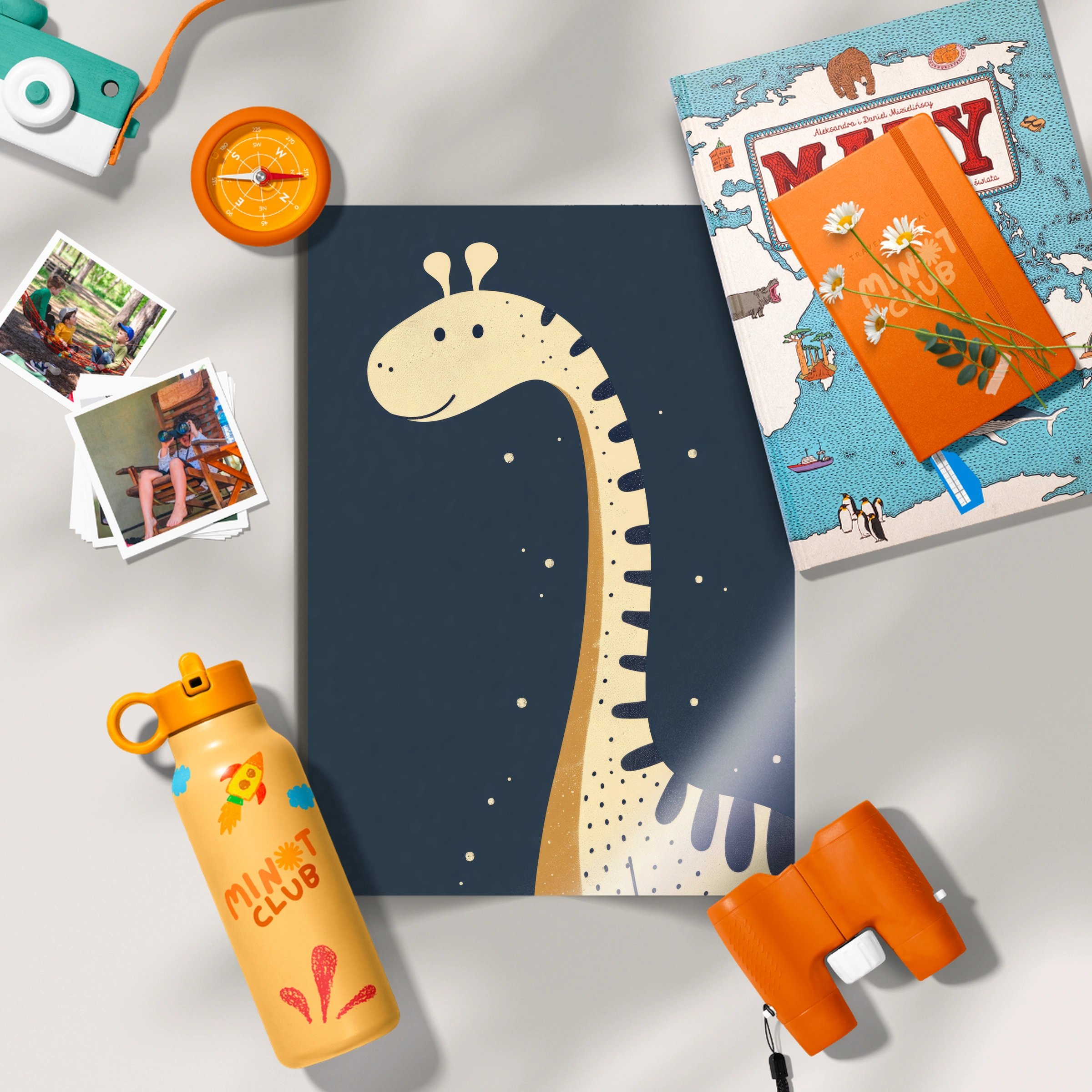Tall Giraffe Nursery Print