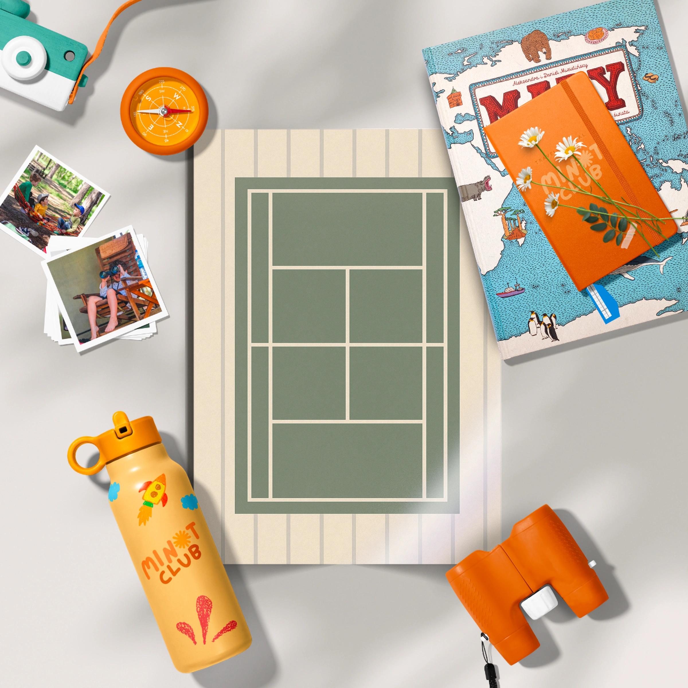 Tennis Court Two Nursery Print