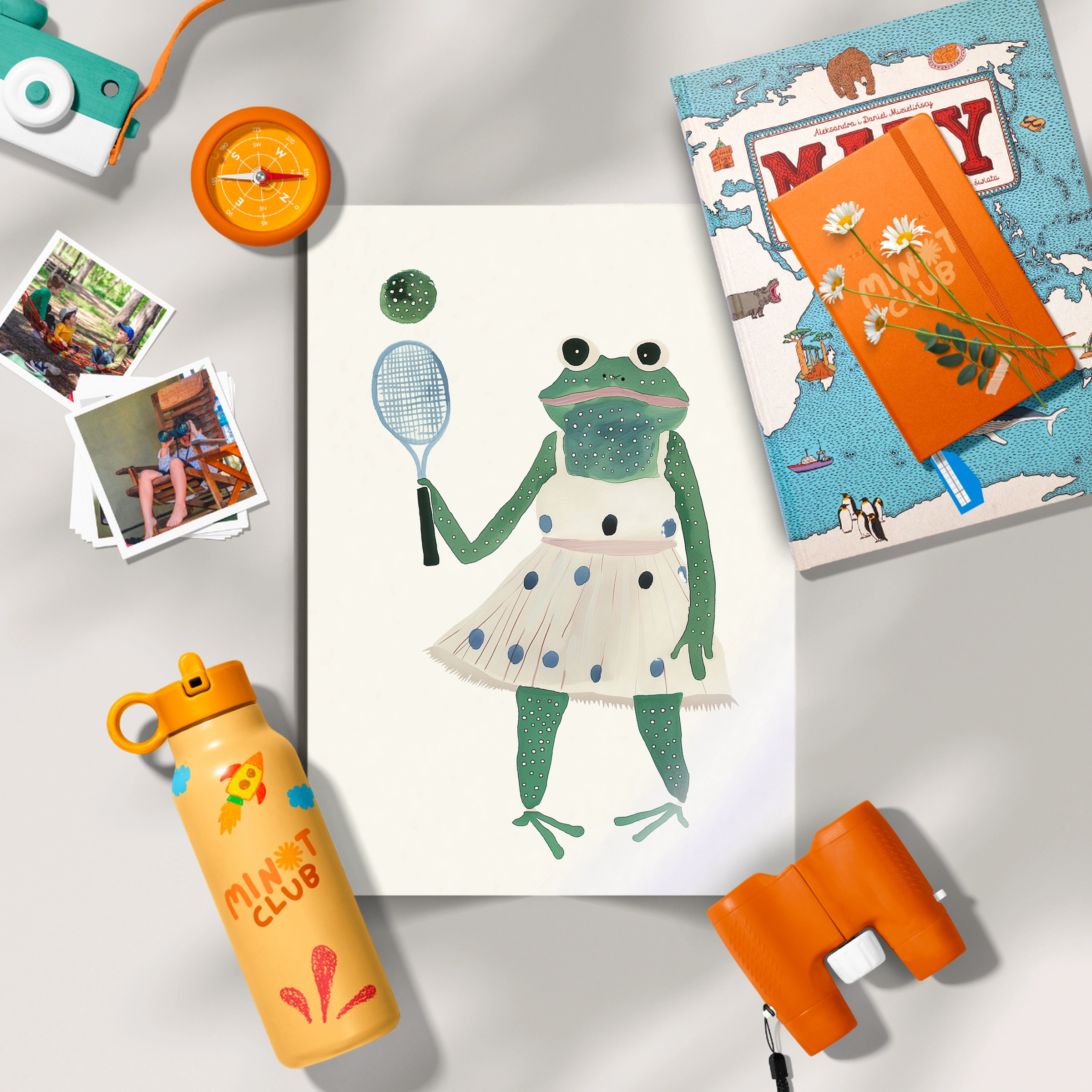 Tennis Frog Nursery Print