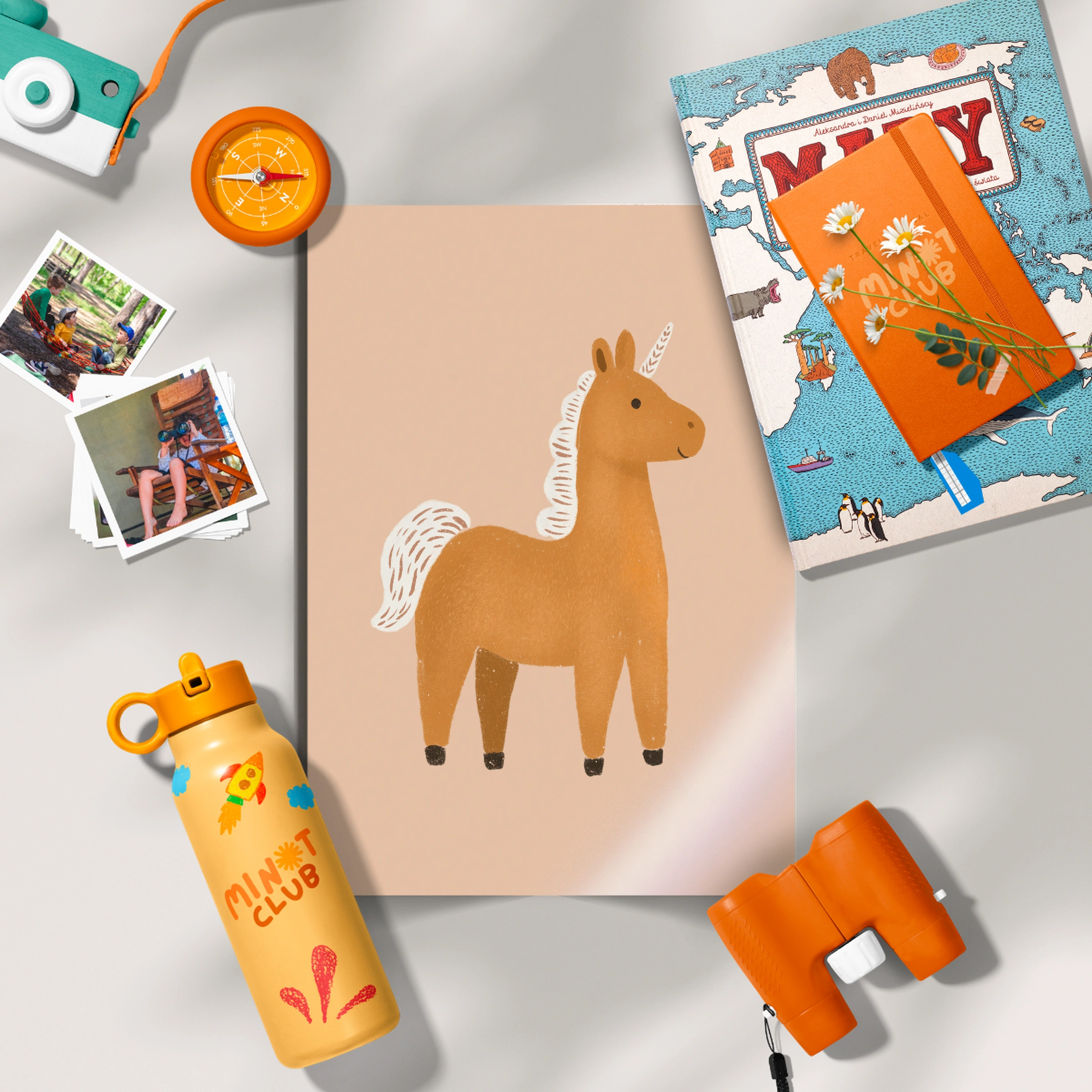 Terracotta Llama Nursery Print