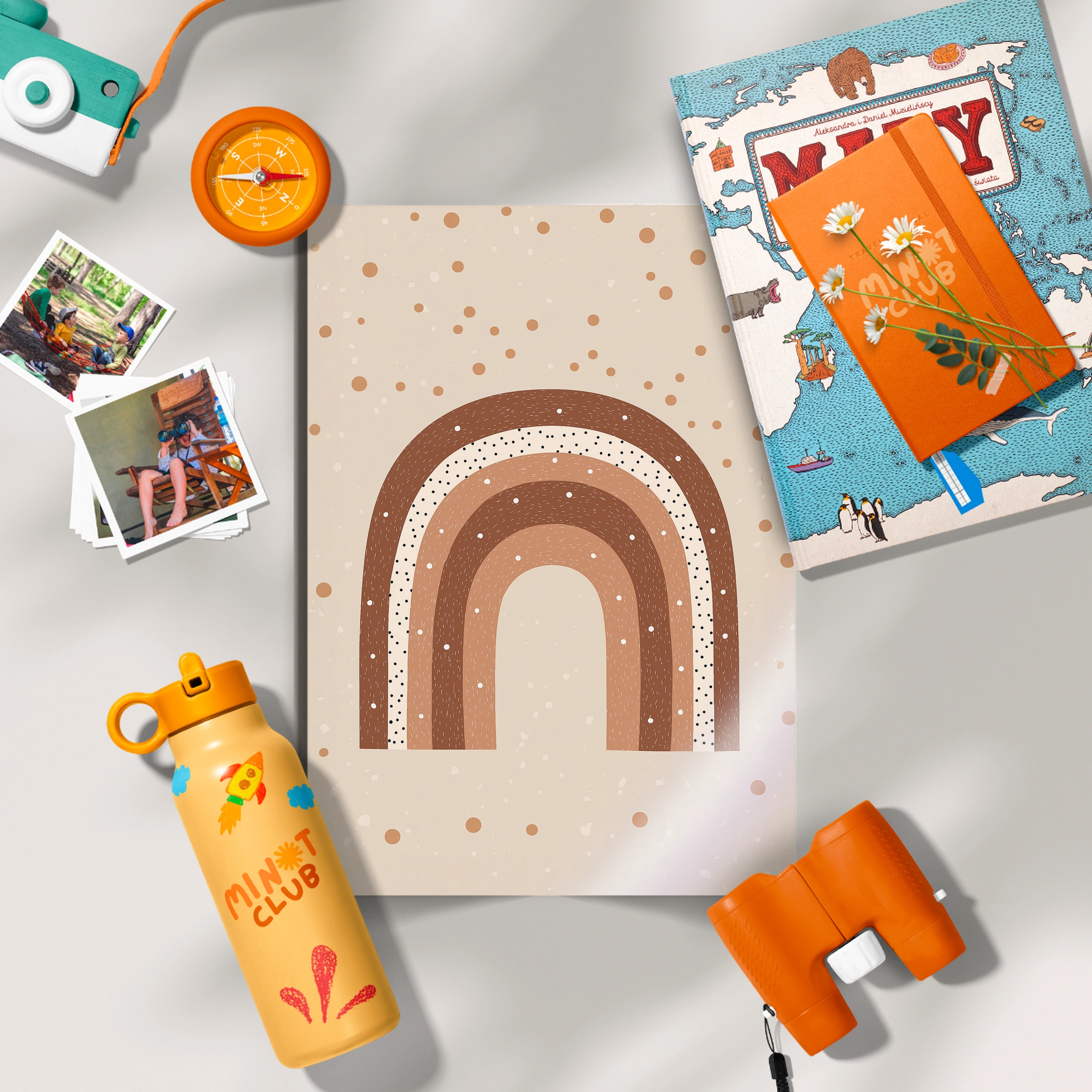 Terracotta Rainbow Nursery Print