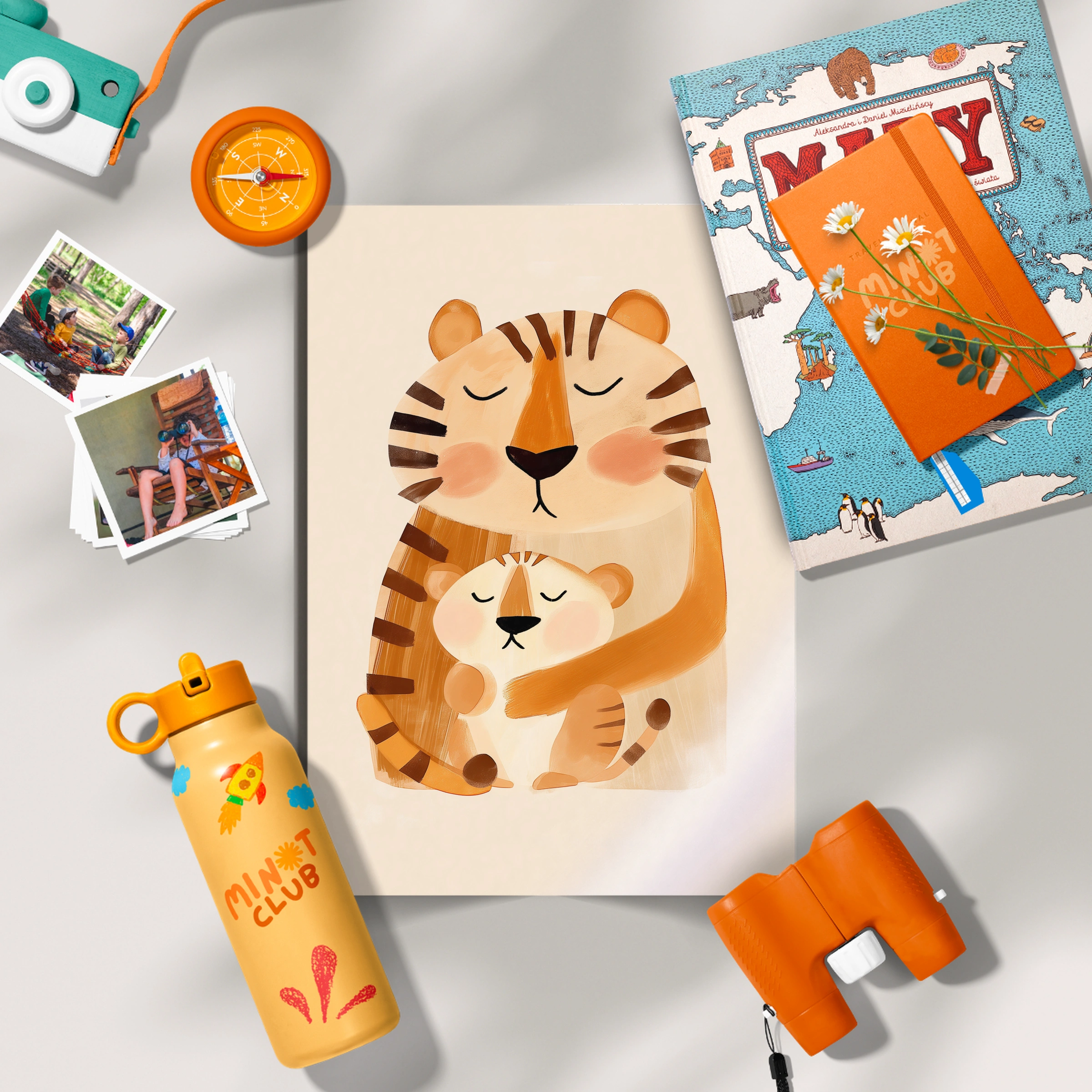 Tiger and Cub Nursery Print