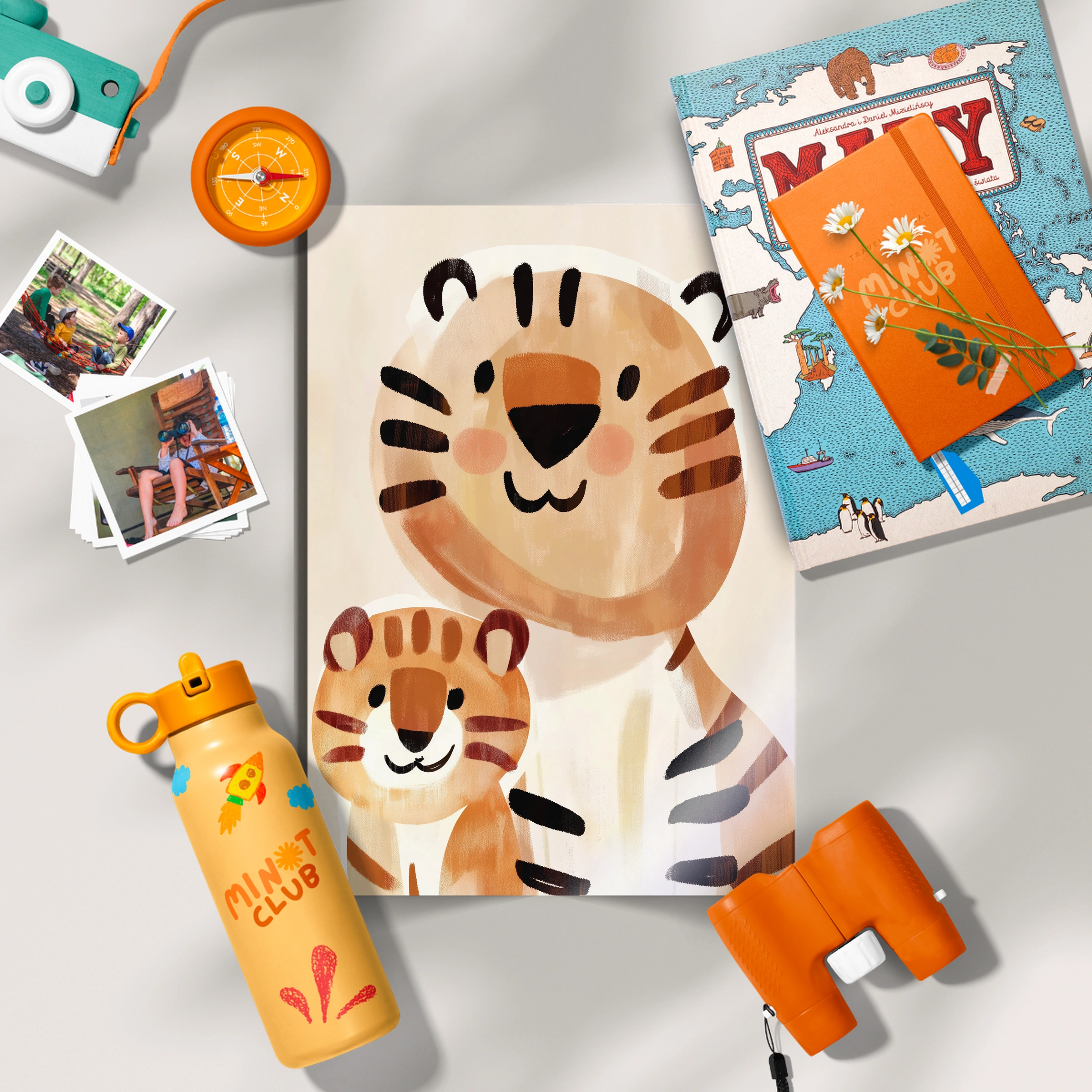 Tiger and Cub Two Nursery Print