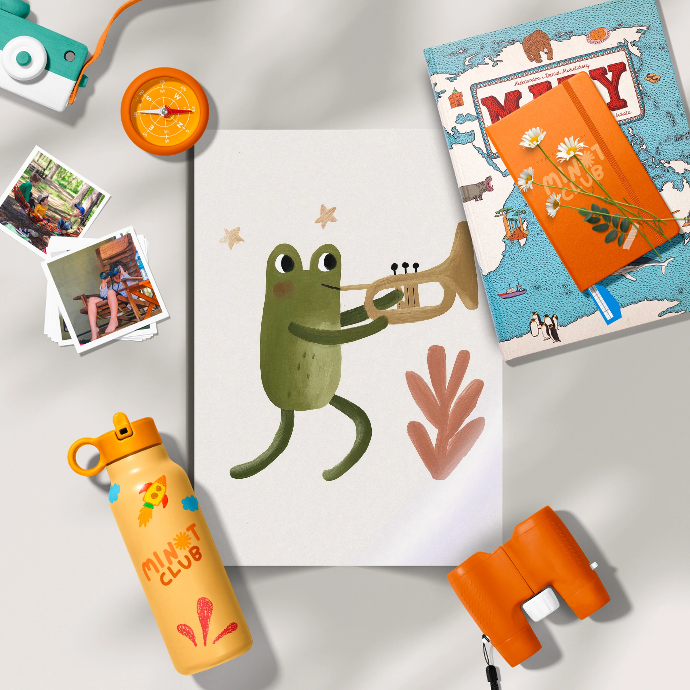 Trumpet Frog Nursery Print