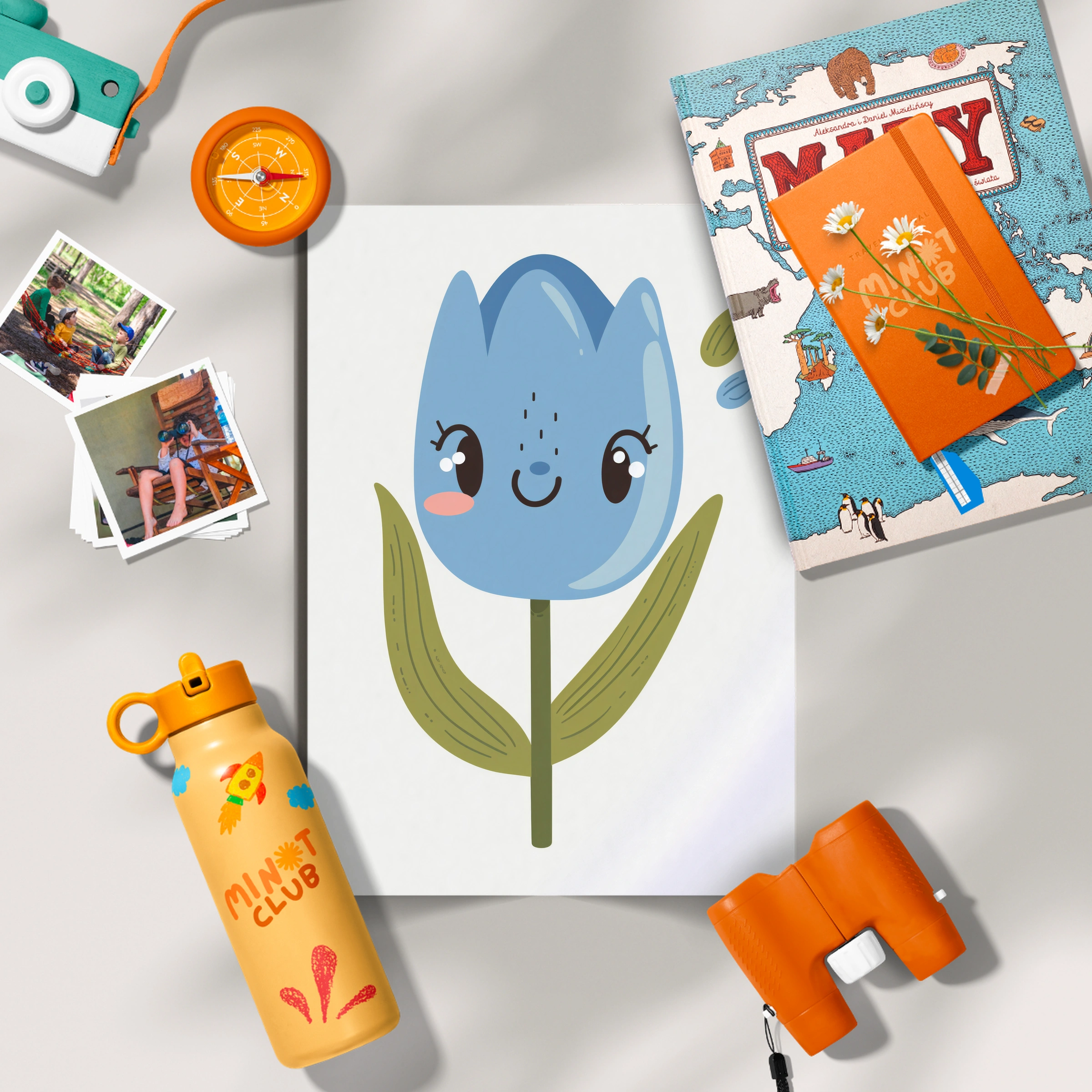 Tulip Face Nursery Print