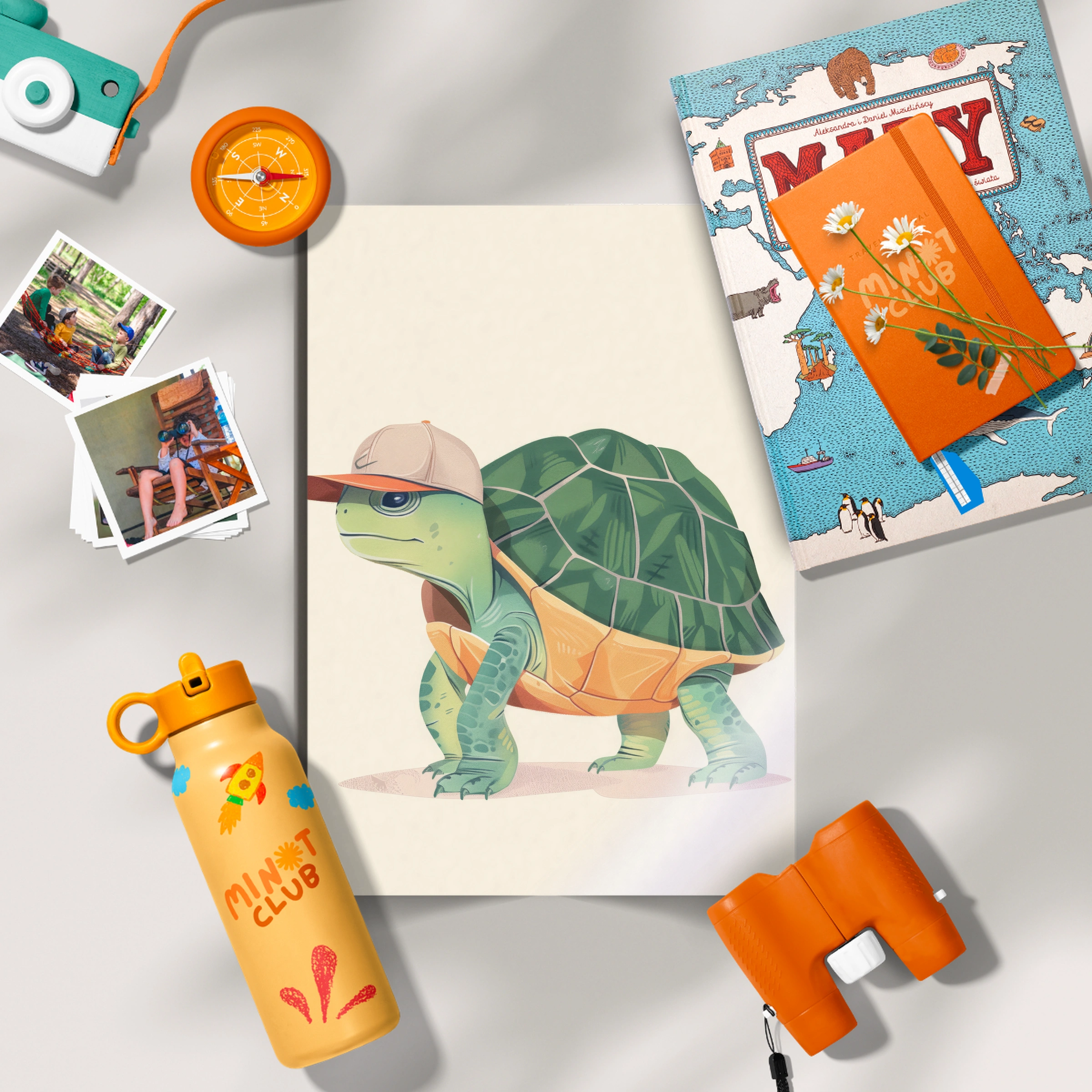 Turtle with a Cap Nursery Print