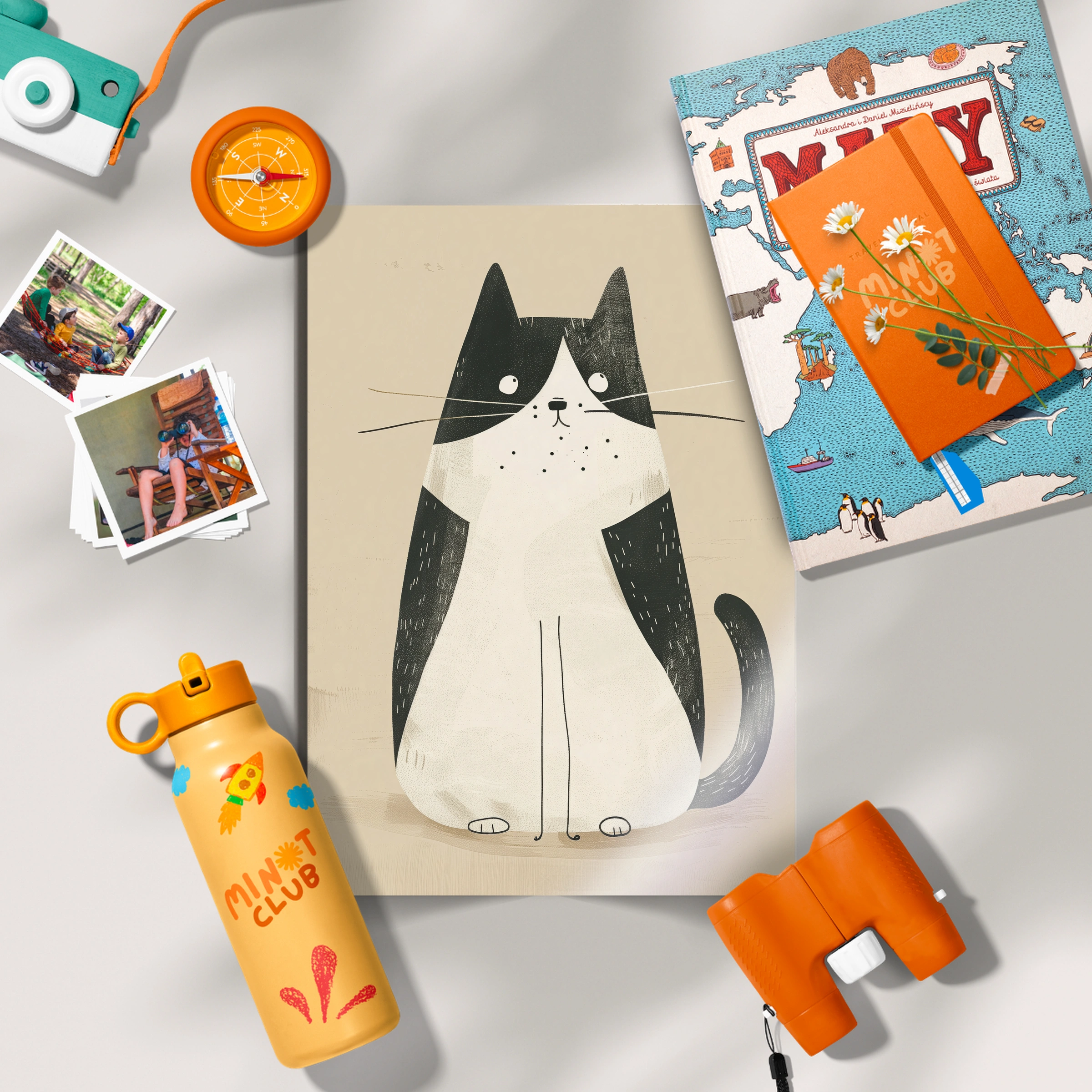 Tuxedo Cat Nursery Print