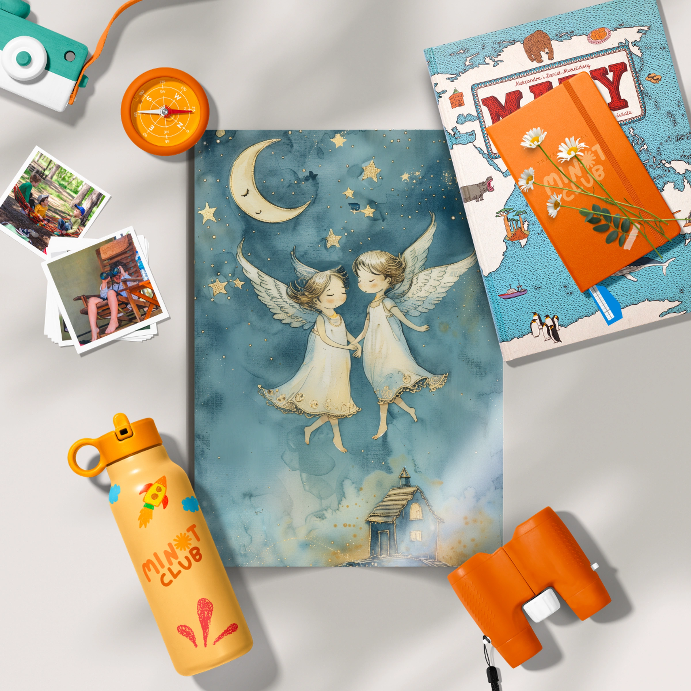Two Angels Nursery Print