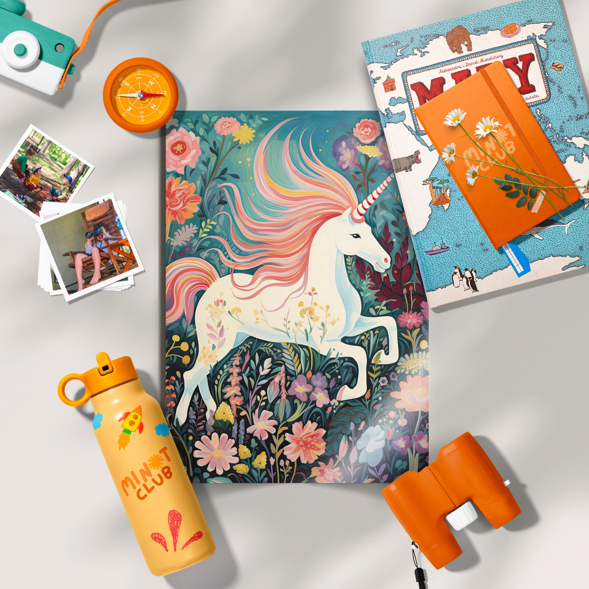 Unicorn in Bloom Nursery Print
