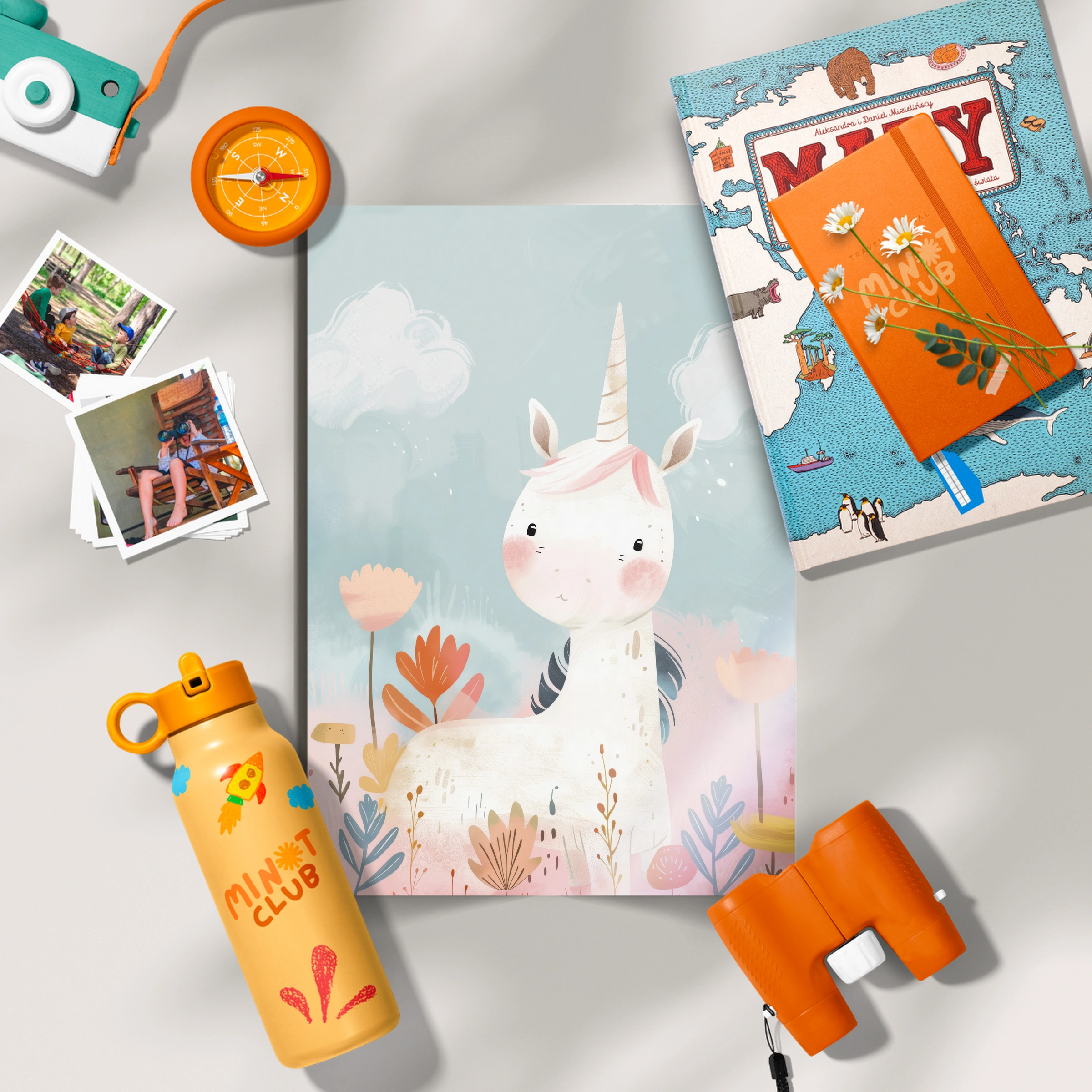 Unicorn in Flowers Nursery Print