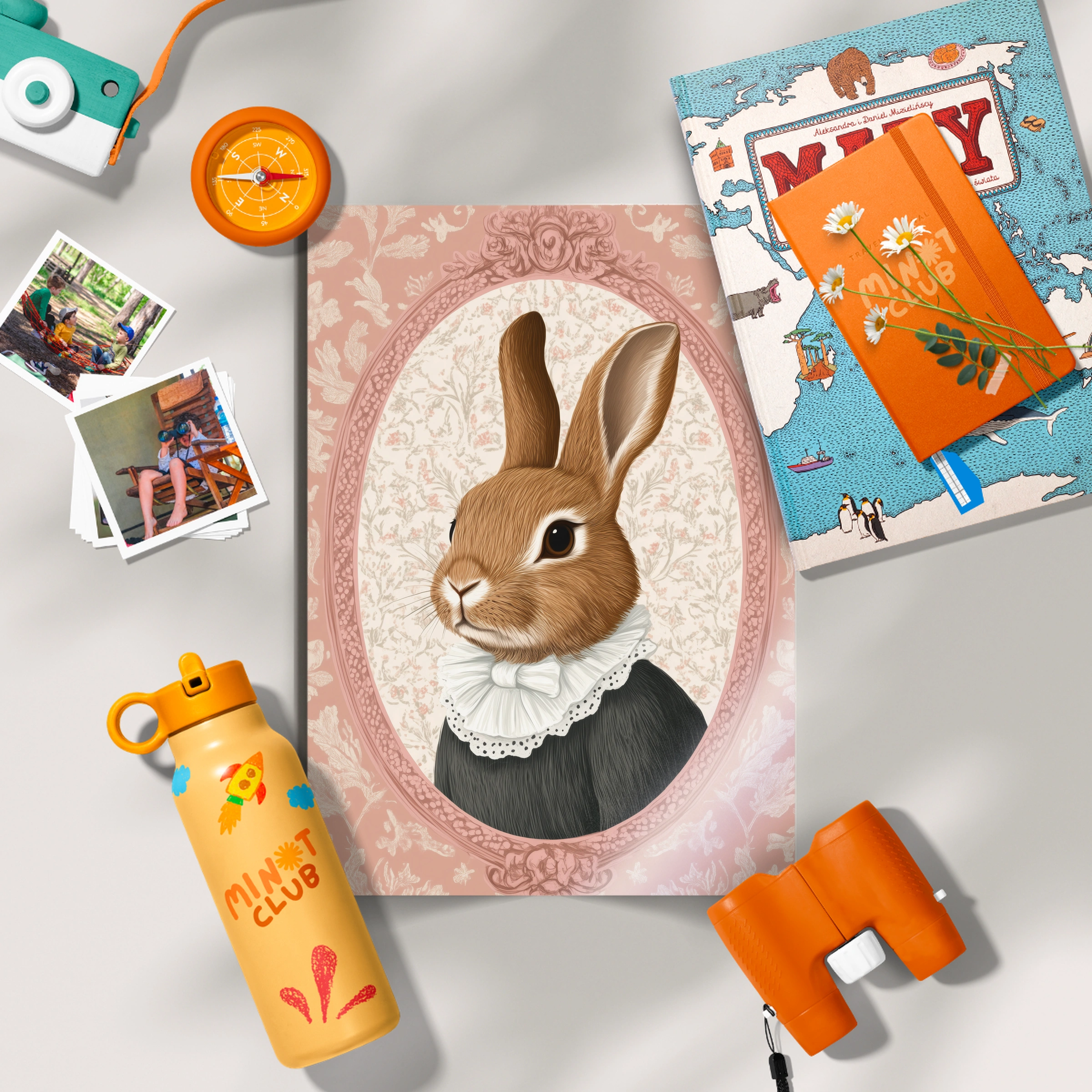 Victorian Rabbit Portrait Nursery Print