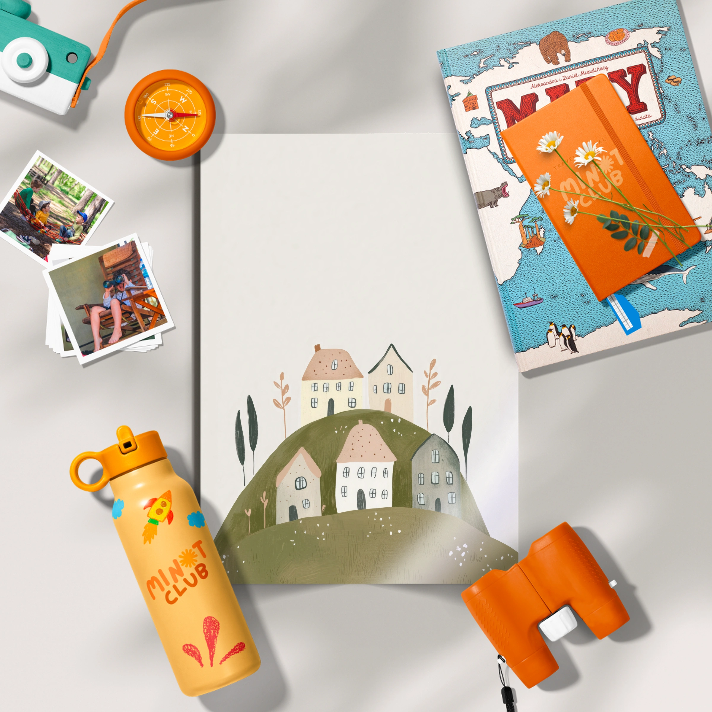 Village on the Hill Nursery Print