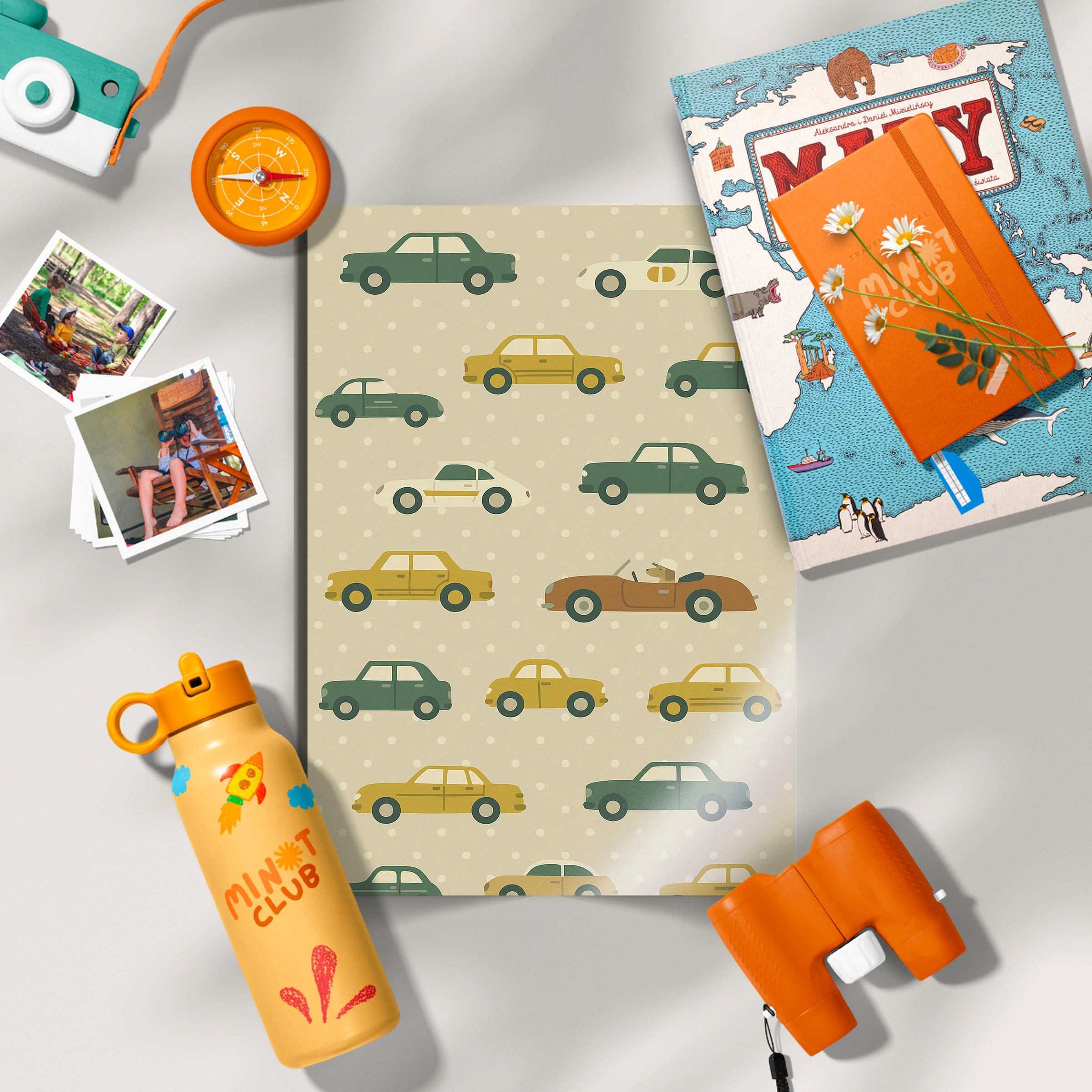 Vintage Cars Pattern Nursery Print