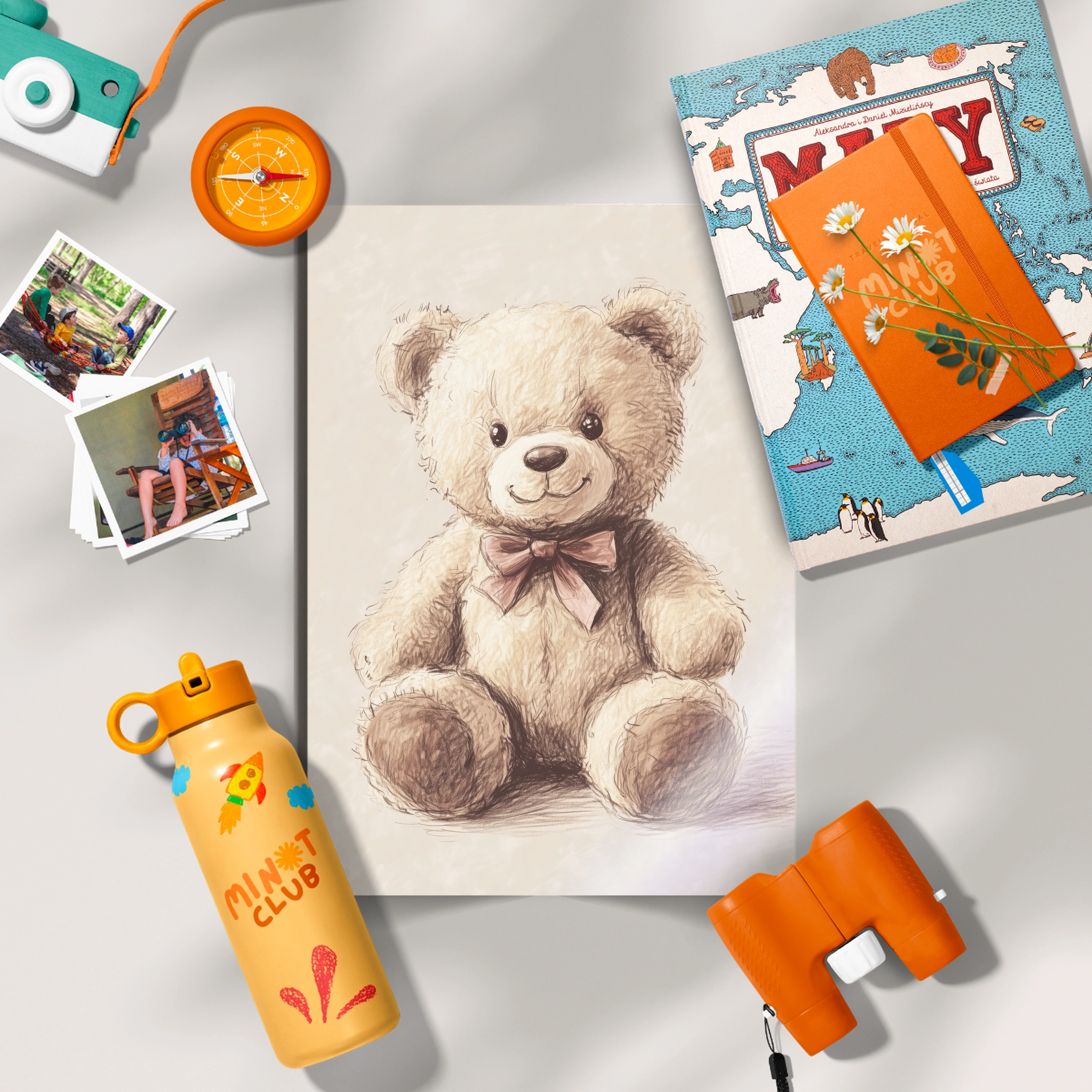 Vintage Teddy Bear Nursery Print