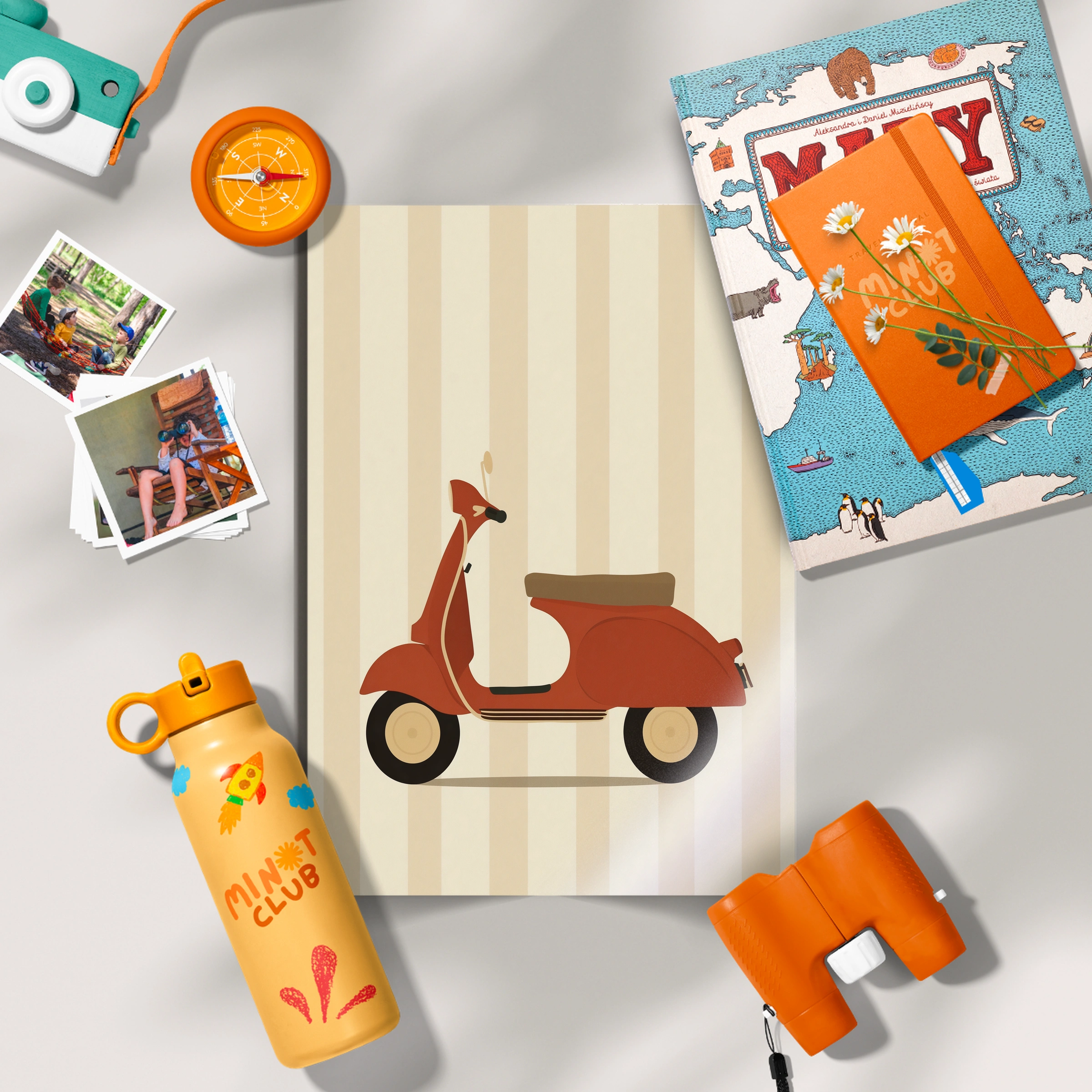 Vintage Vespa Nursery Print