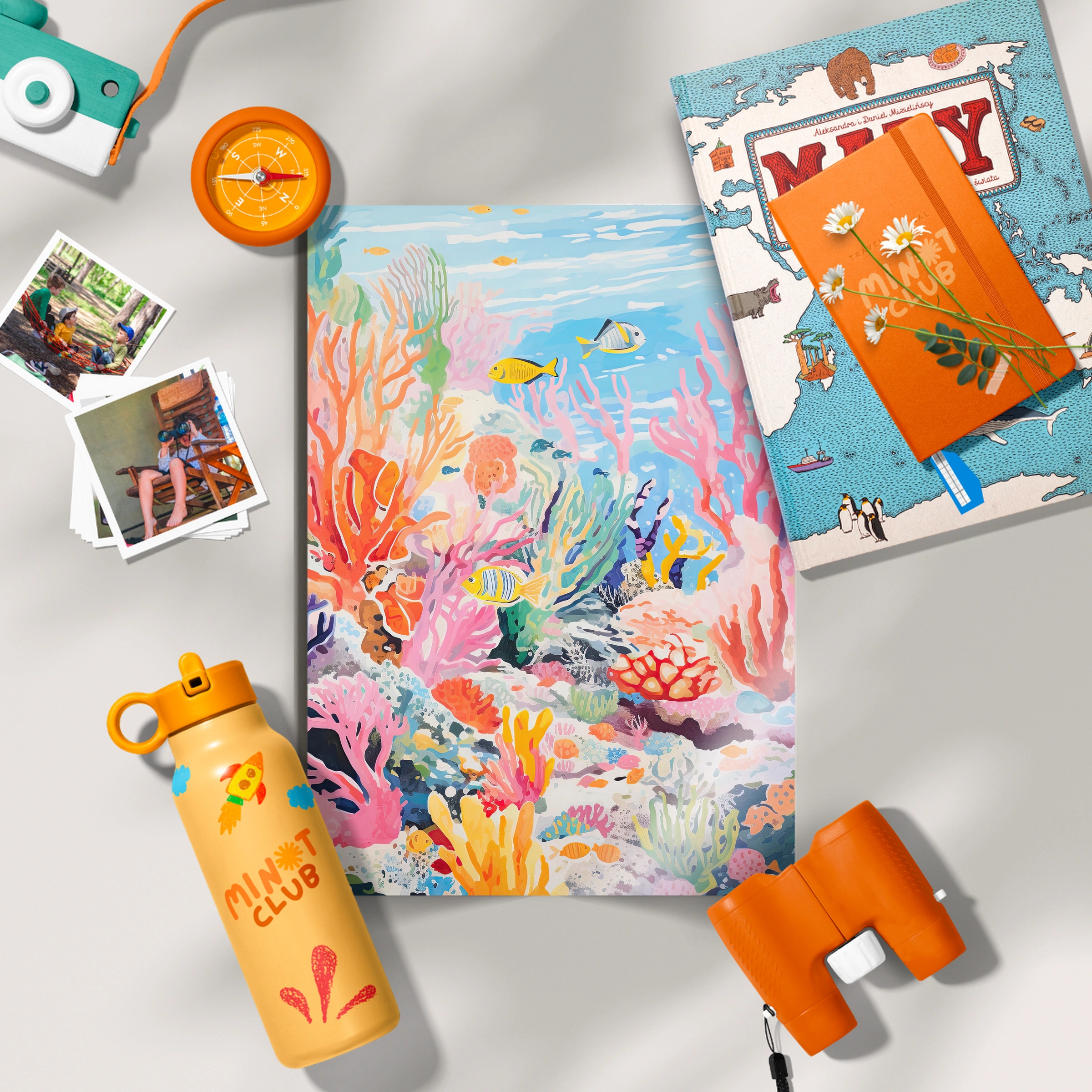 Vivid Coral Reef Nursery Print