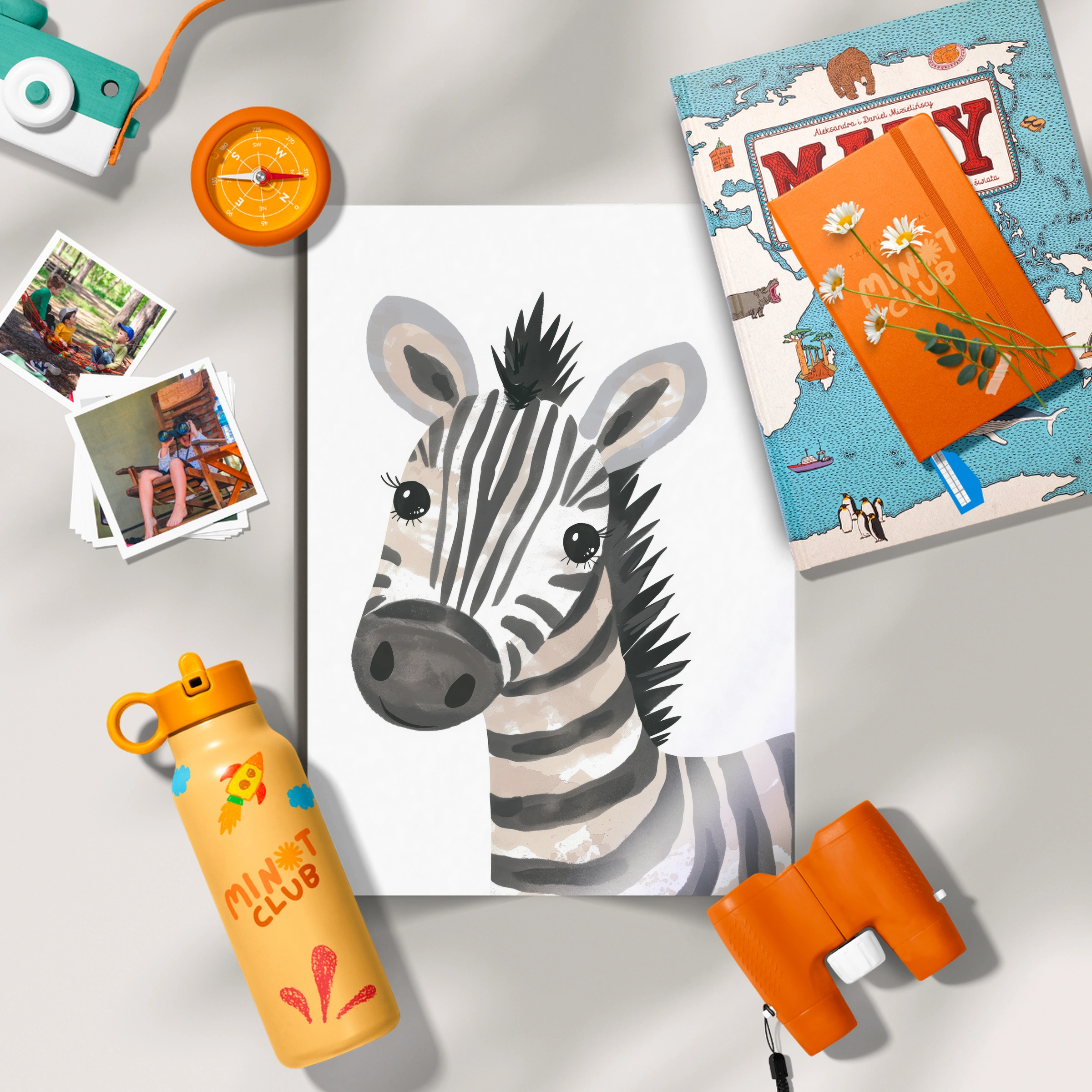 Watercolor Zebra Nursery Print