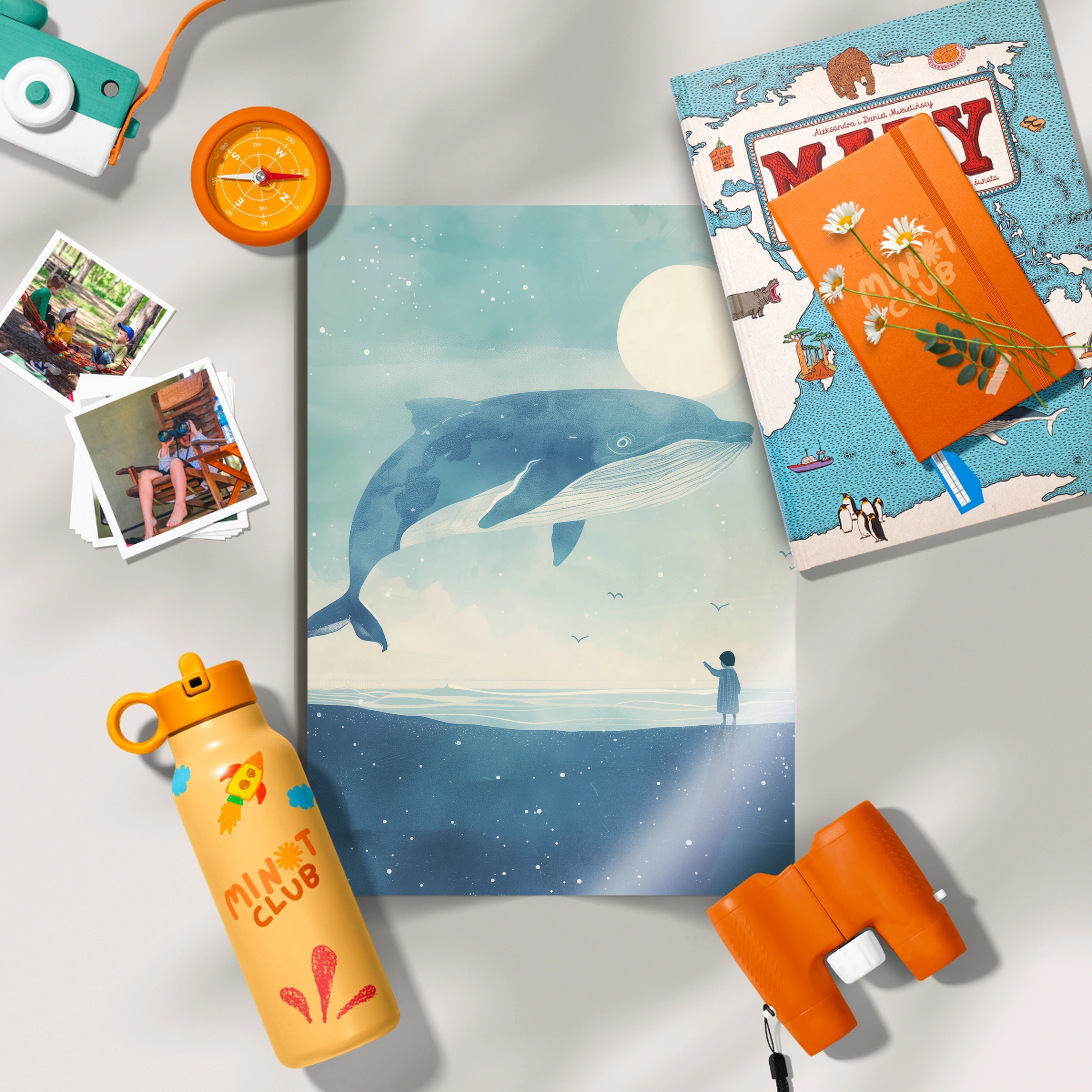 Whale at Dusk Nursery Print