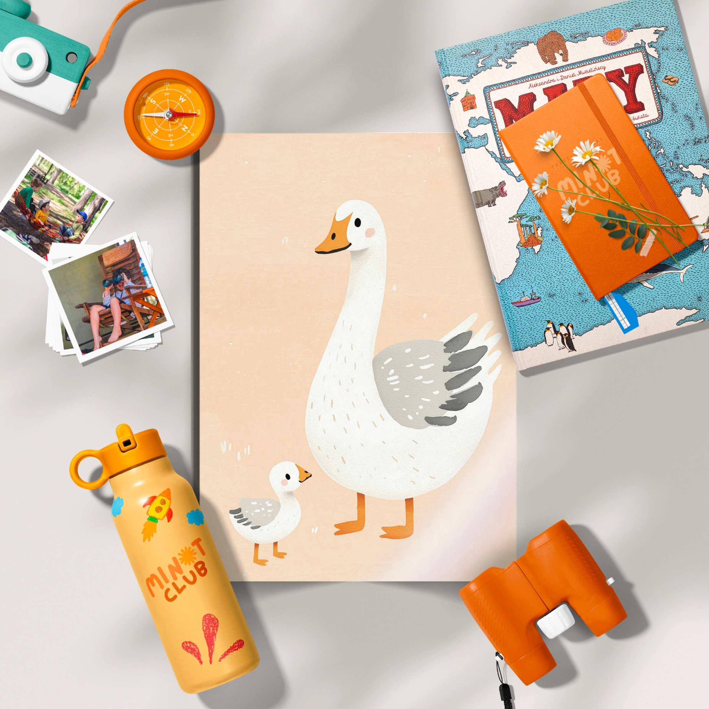 White Goose Nursery Print