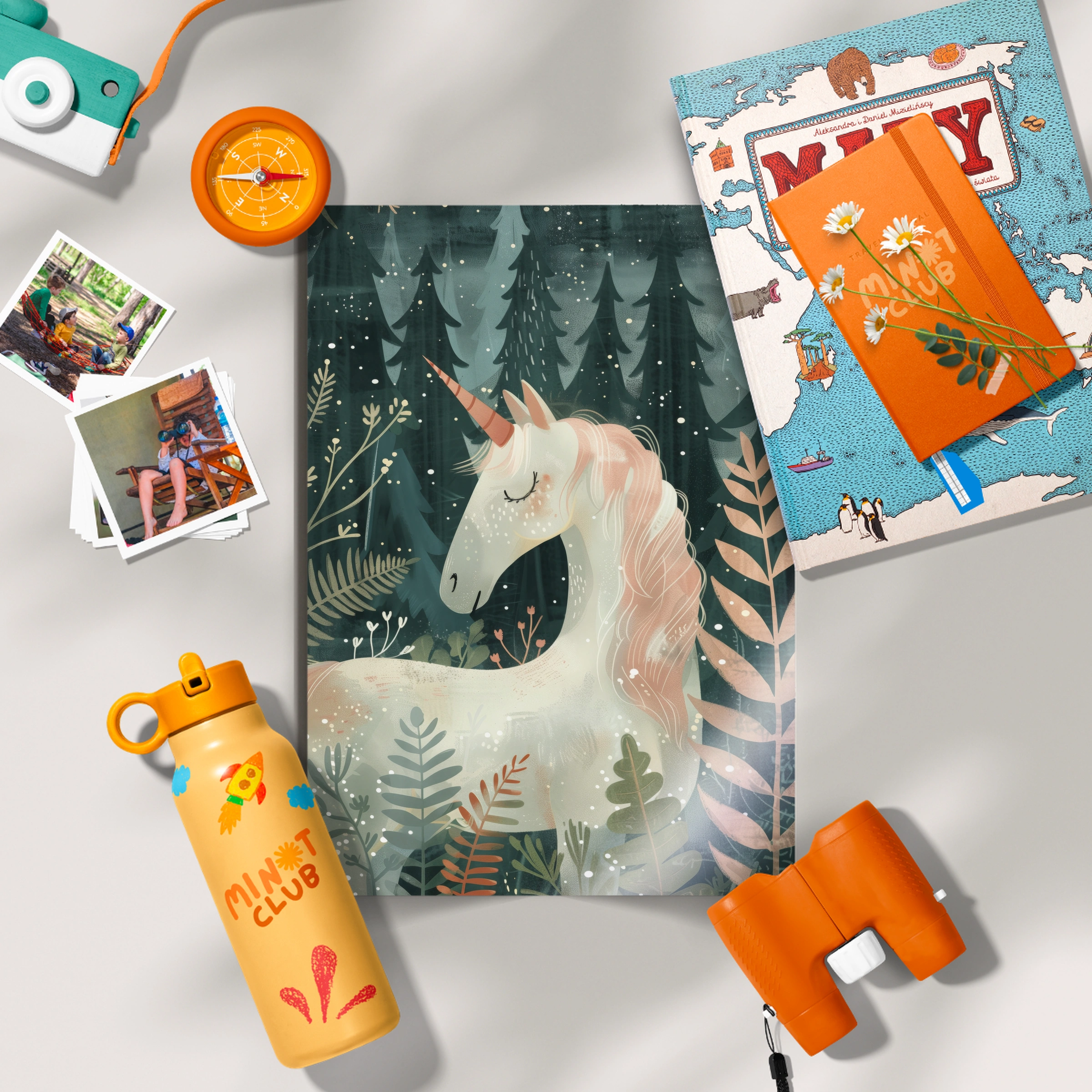 Woodland Unicorn Nursery Print