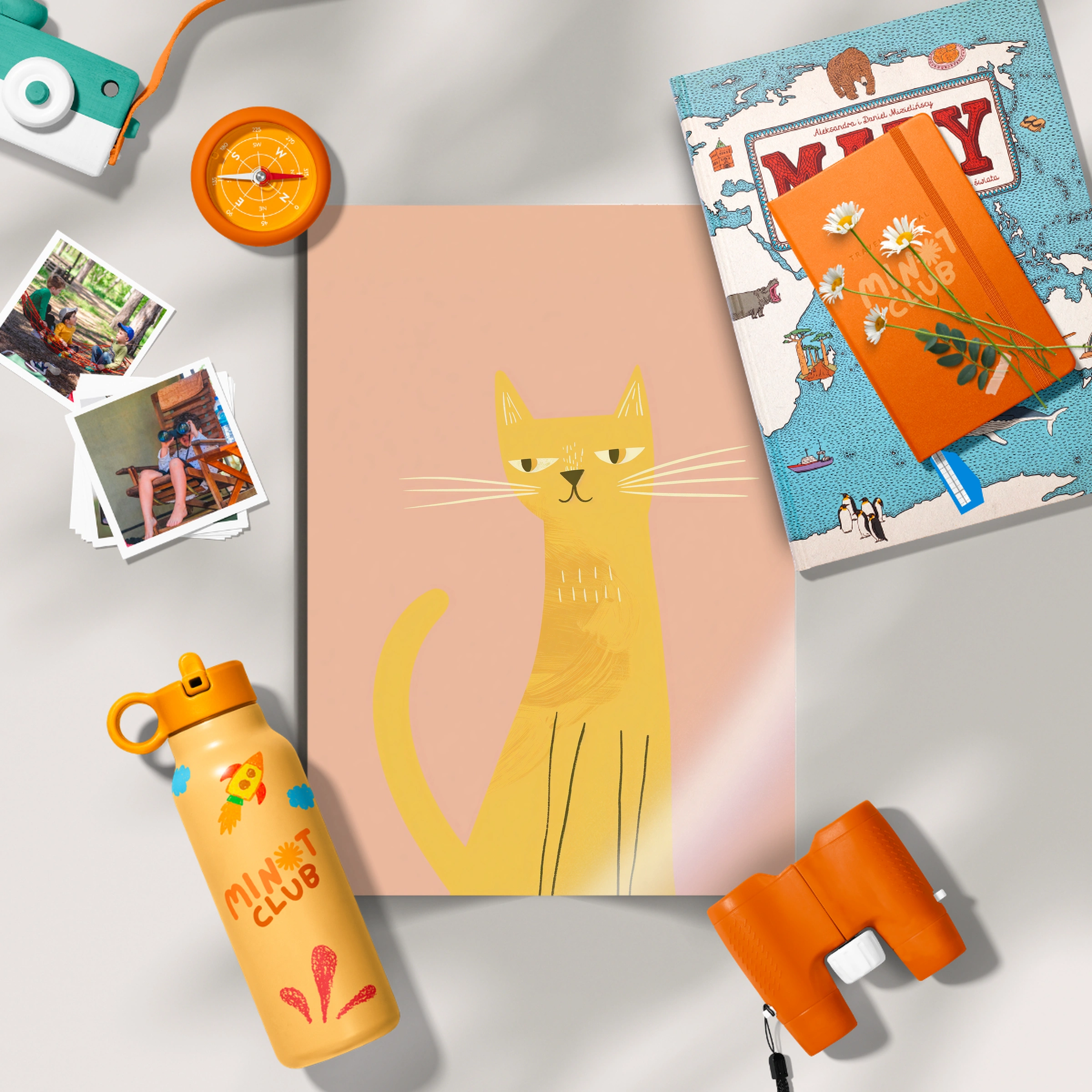 Yellow Cat Nursery Print